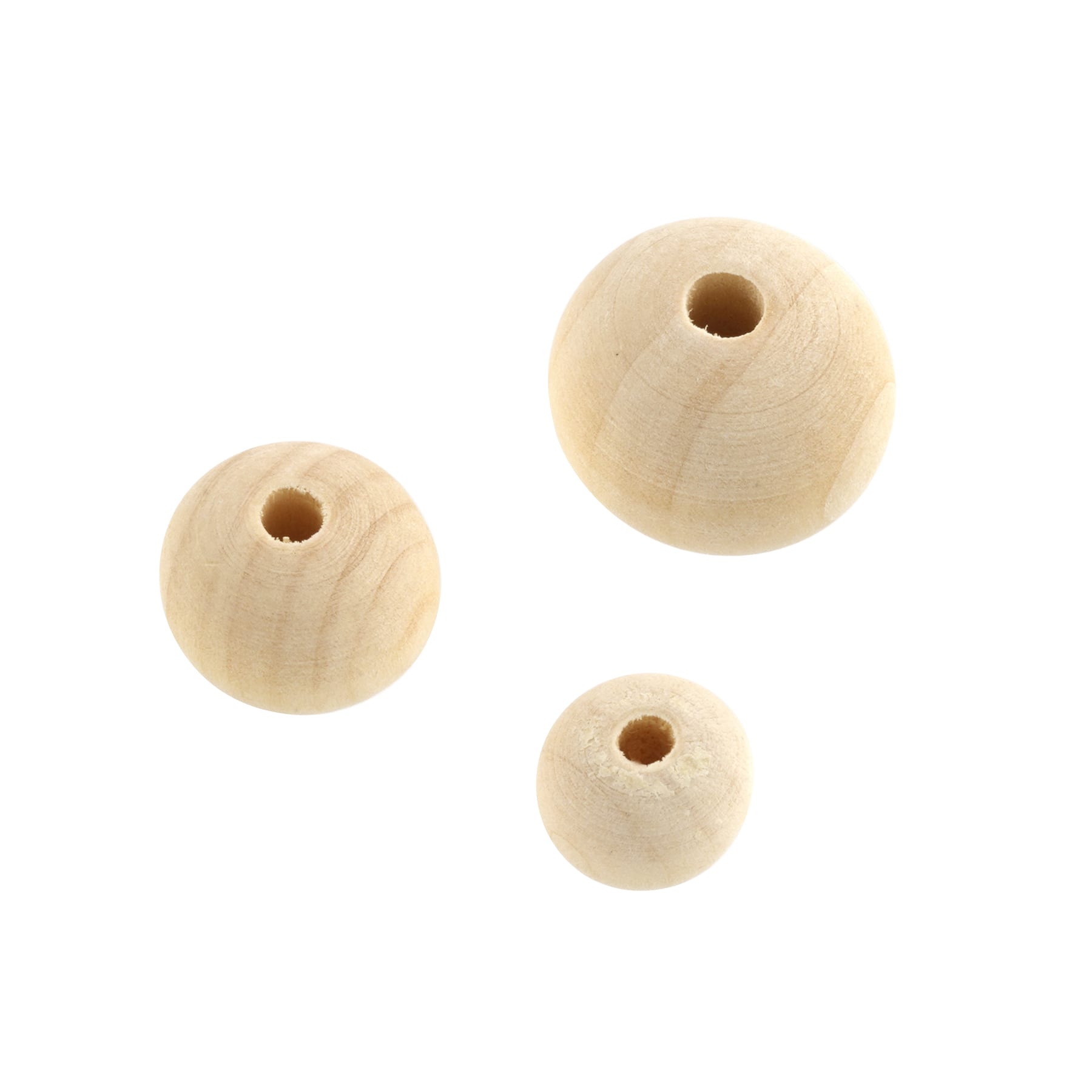 Wood Mix Round Craft Beads by Bead Landing™