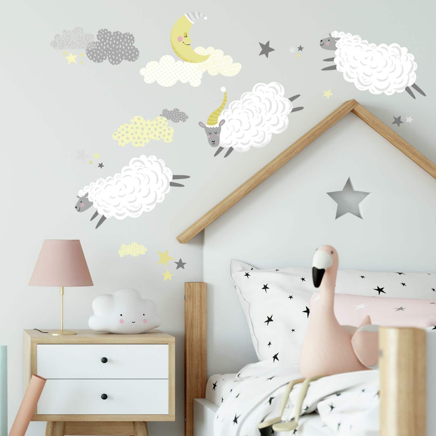 RoomMates Counting Sheep Peel & Stick Wall Decals