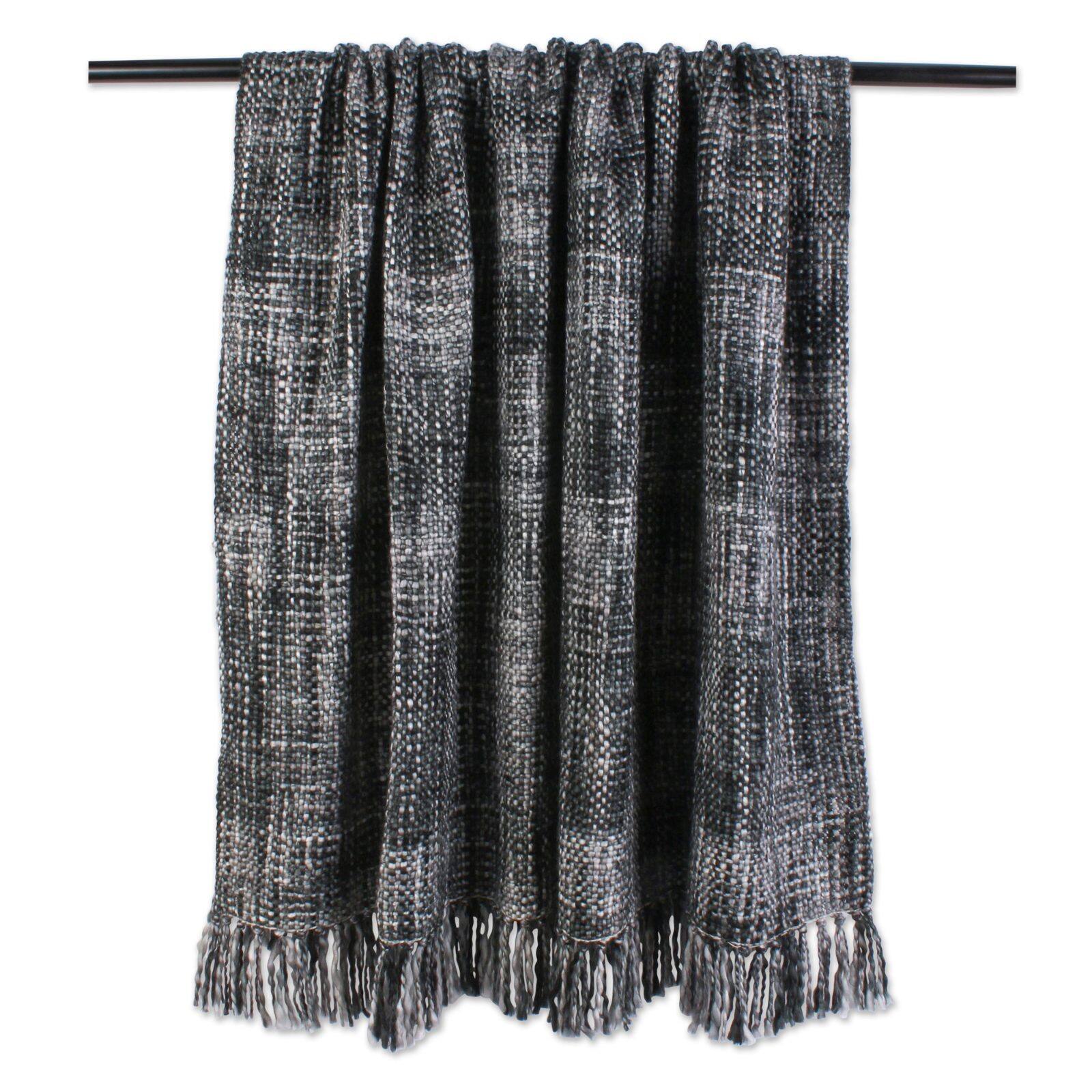DII® Mineral Gray Variegated Acrylic Woven Throw