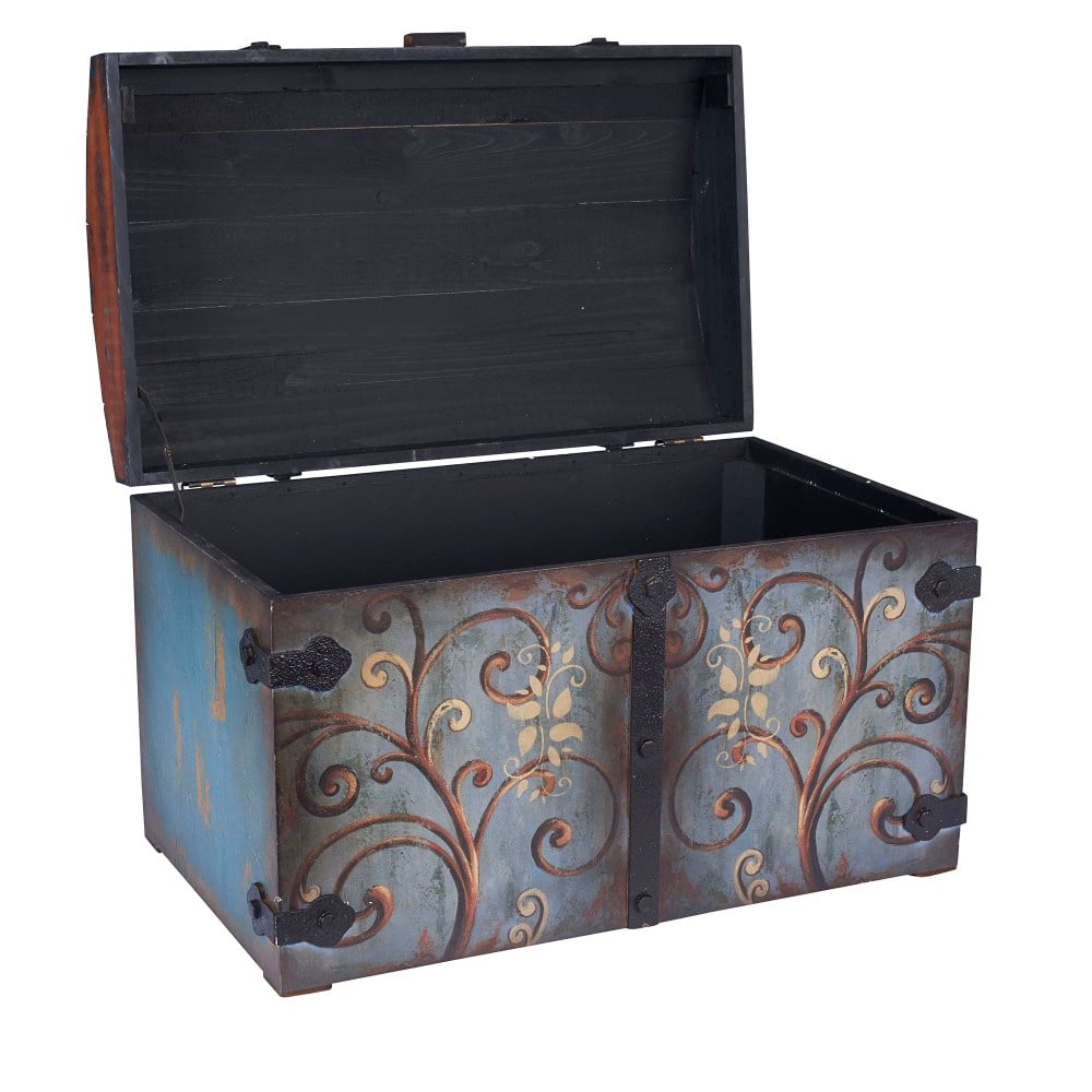 Household Essentials Vintage Metal Decorative Trunk