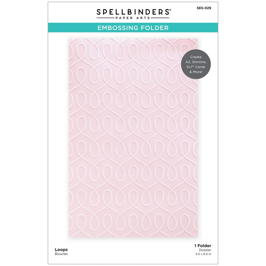 Spellbinders® Loops Be Bold Embossing Folder