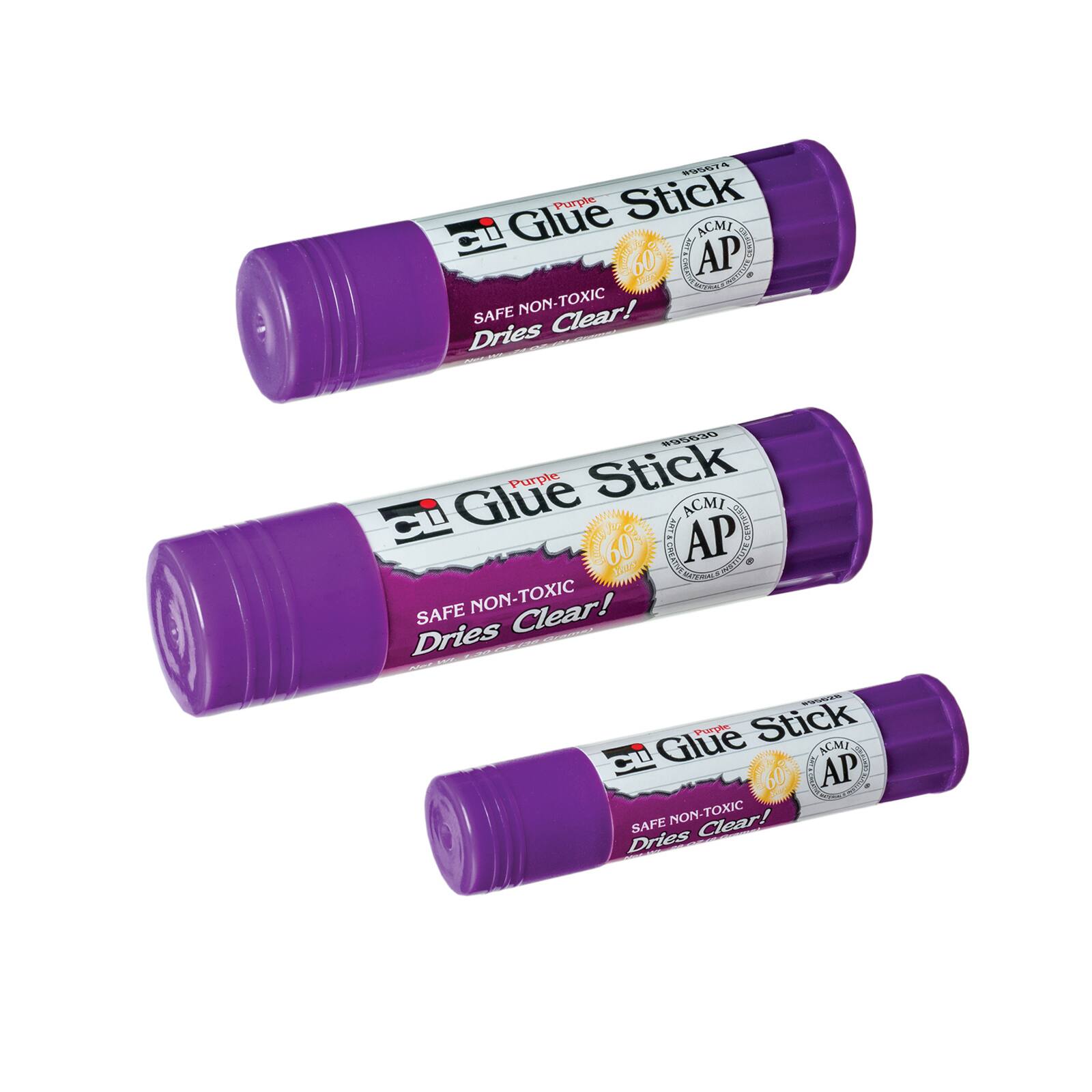 Charles Leonard Purple Glue Stick Class Pack, 2 Packs of 30