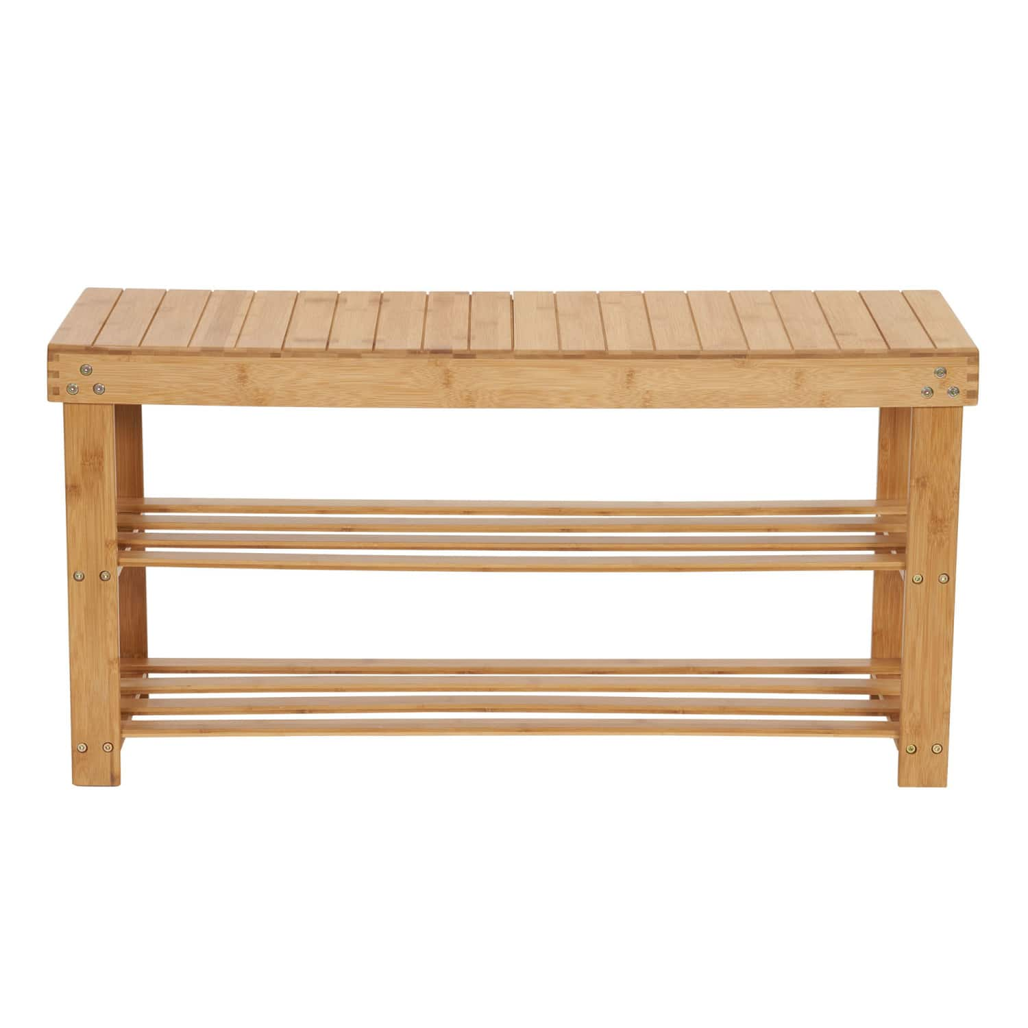 Household Essentials 2-Shelf Bamboo Bench