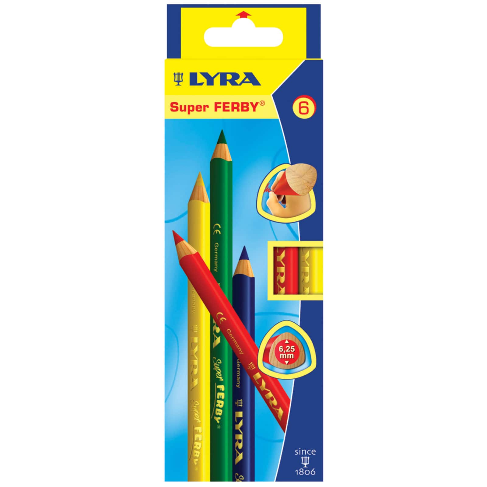 Lyra Super FERBY Set 6 Coloured Pencils 