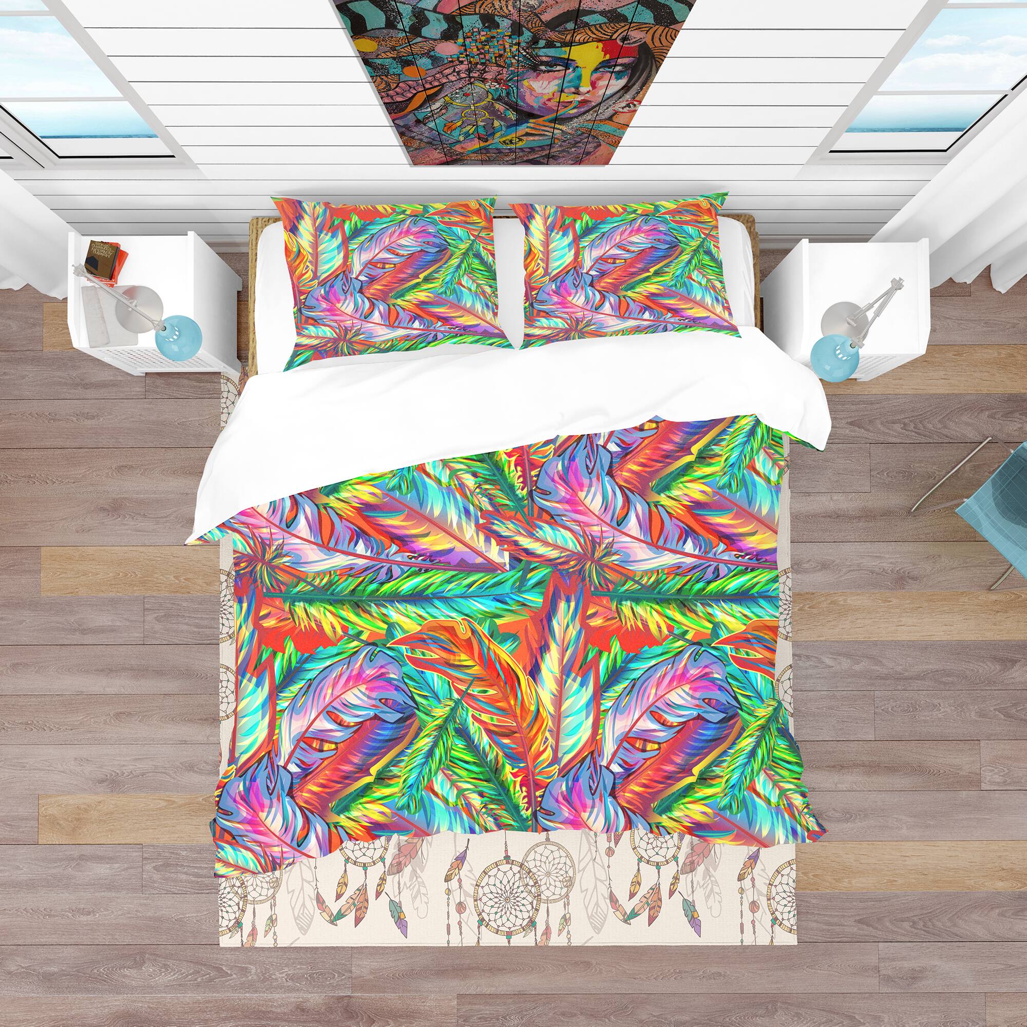 Designart &#x27;Bright Texture&#x27; Southwestern Bedding Set - Duvet Cover &#x26; Shams