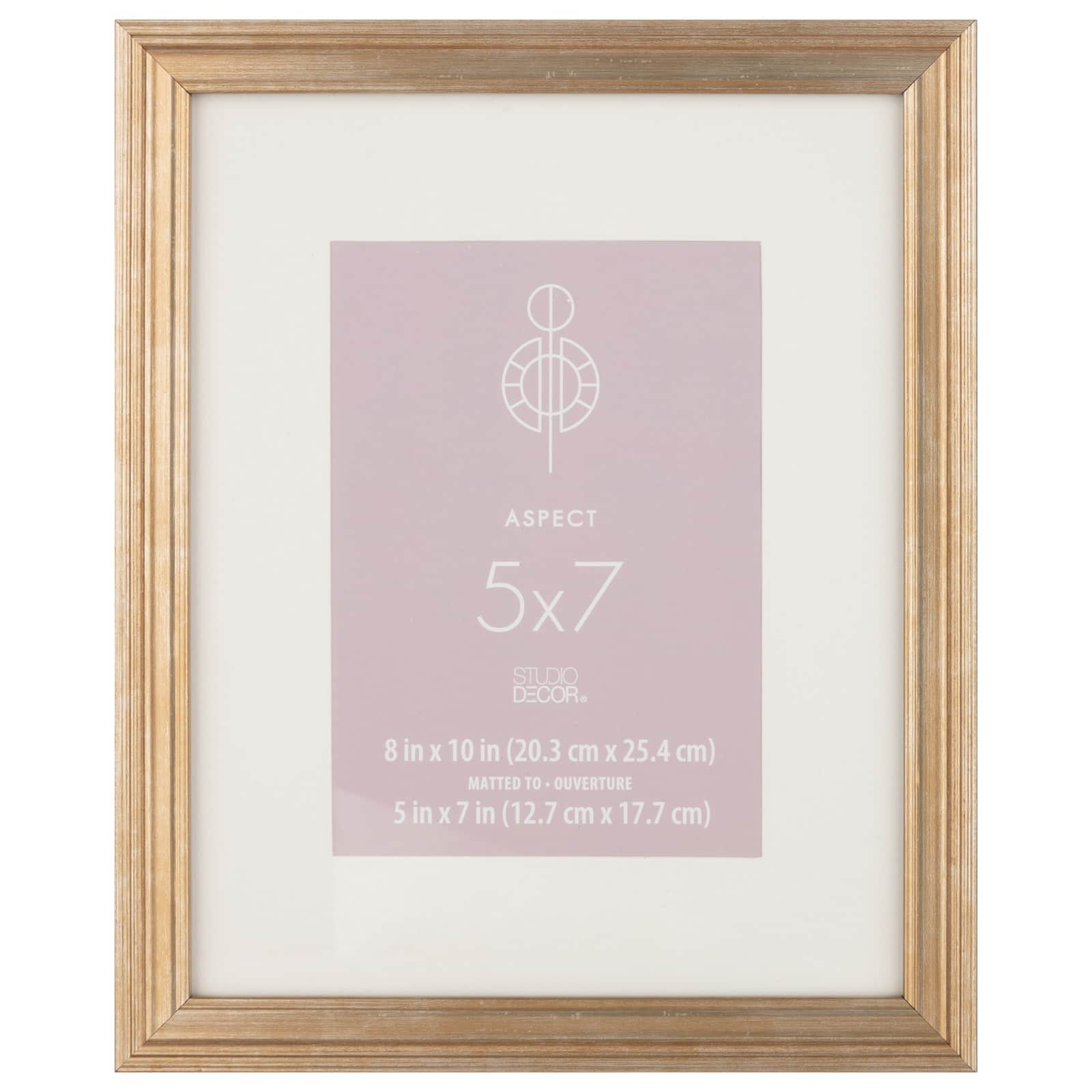 Gold Narrow 5" x 7" with Mat Frame, Aspect by Studio Décor® | Michaels