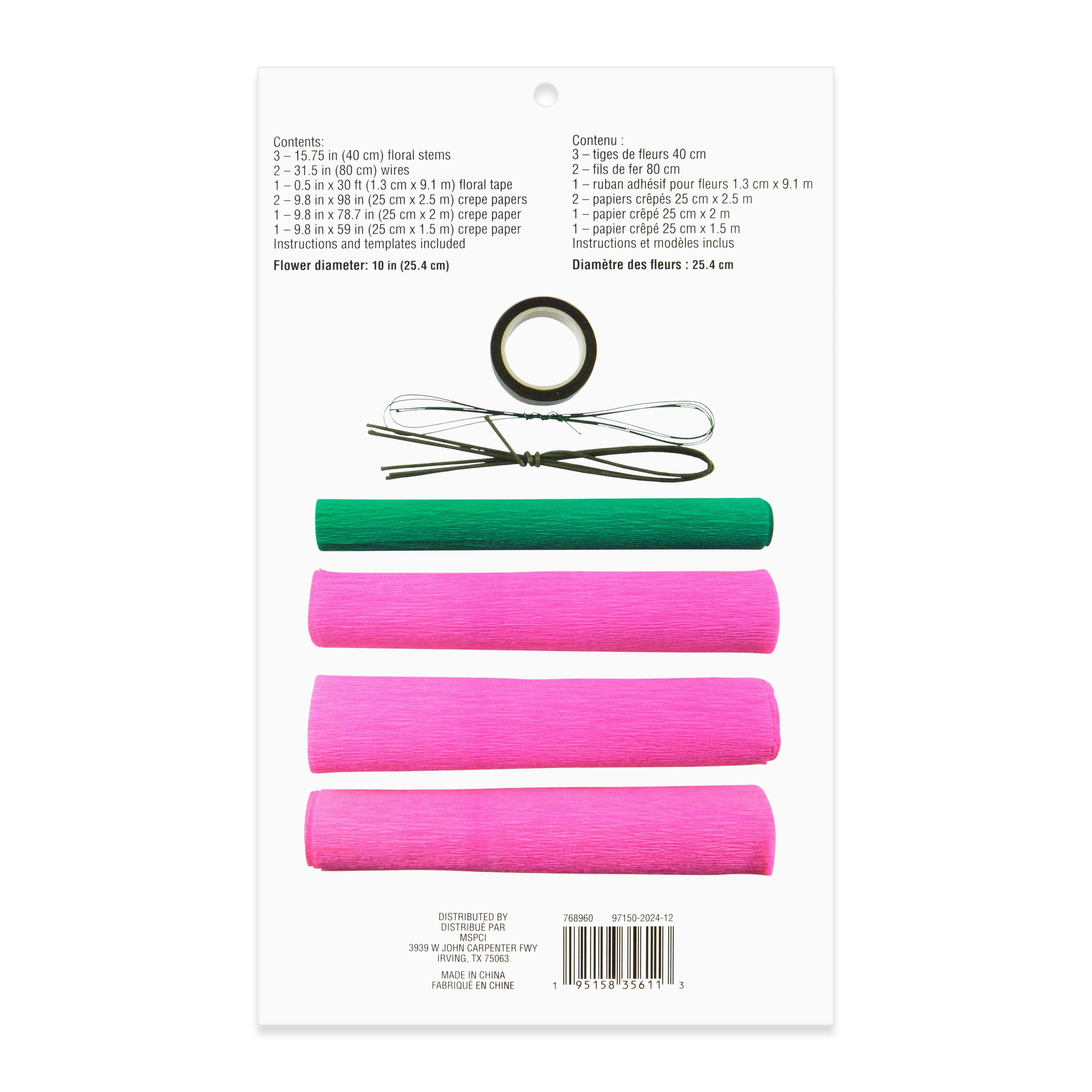 Large Rose Crepe Paper Flower Kit by Recollections&#x2122;