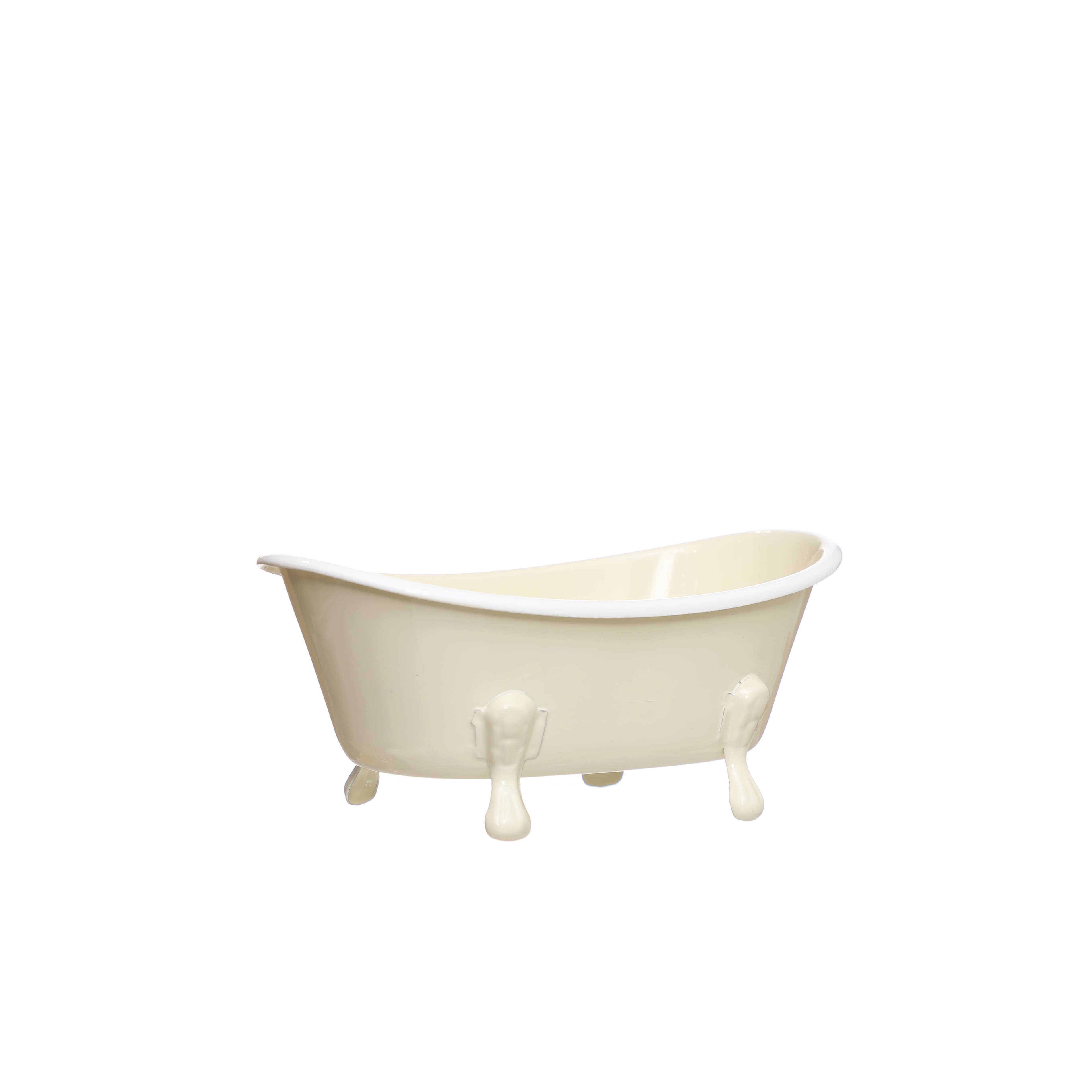 Mini White Metal Tub Decoration by Ashland&#xAE;