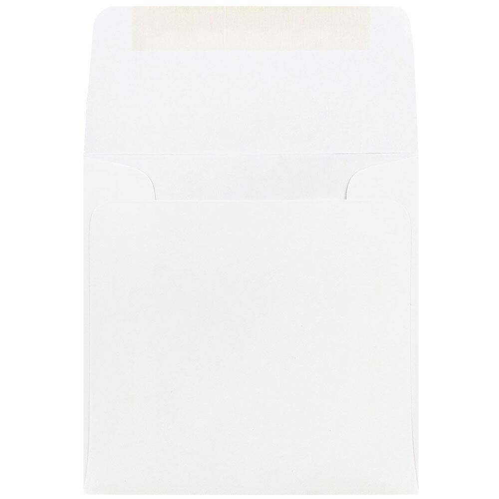 JAM Paper 4.5&#x22; White Square Invitation Envelopes