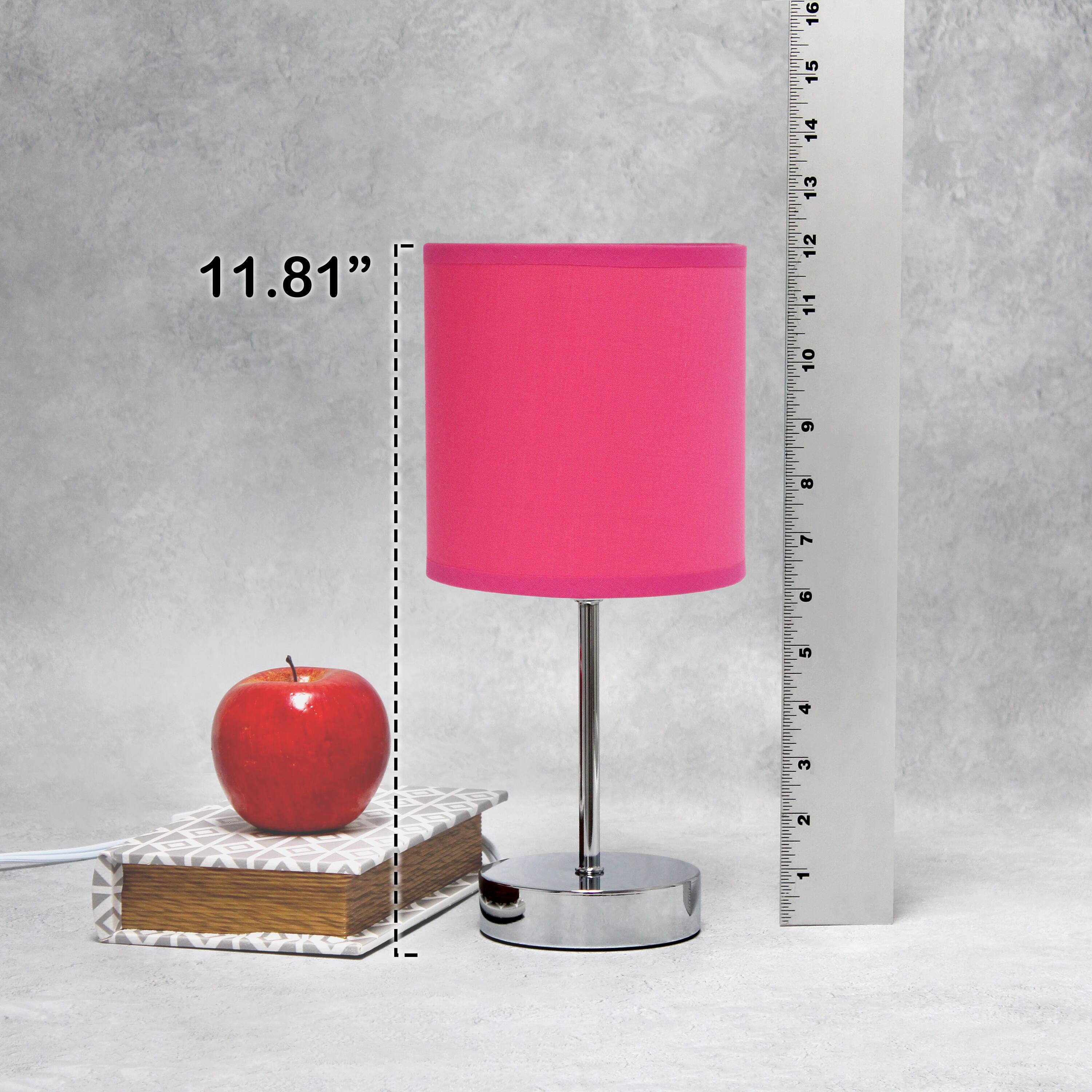 Creekwood Home Nauru 12&#x22; Brushed Nickel Petite Metal Stick Table Lamp