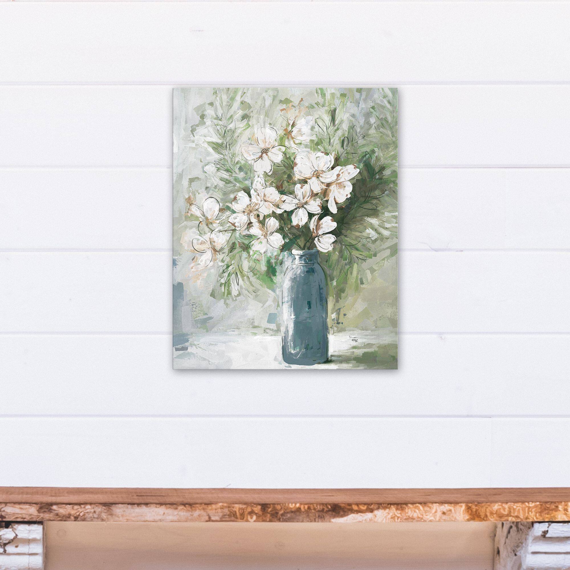 Blue Vase Dogwoods 16" x 20" Canvas Wall Art