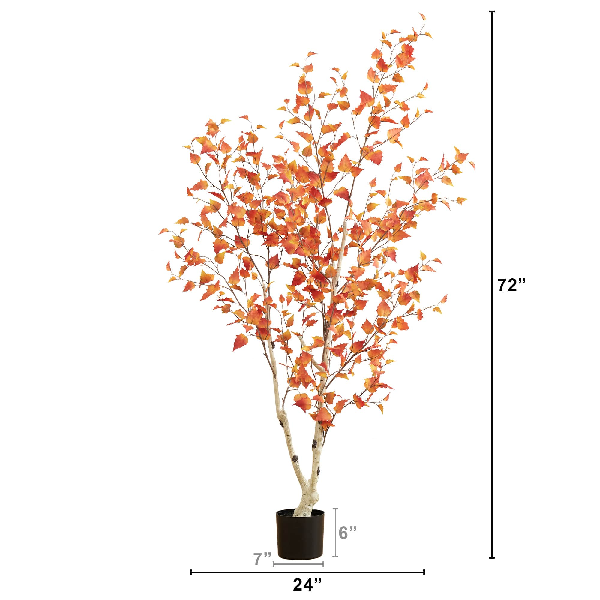 6ft. Autumn Birch Artificial Fall Tree