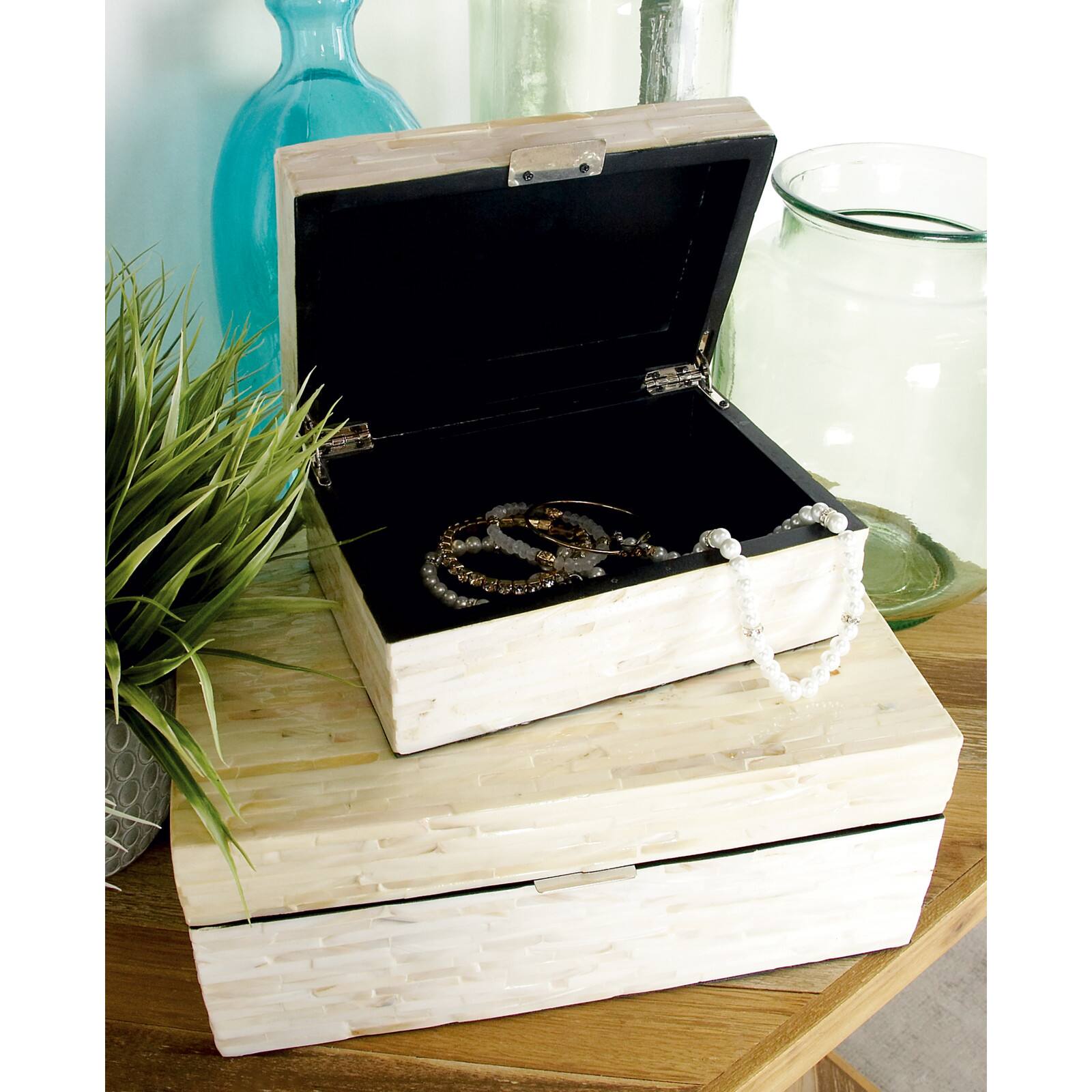 White Mother of Pearl Coastal Box Set
