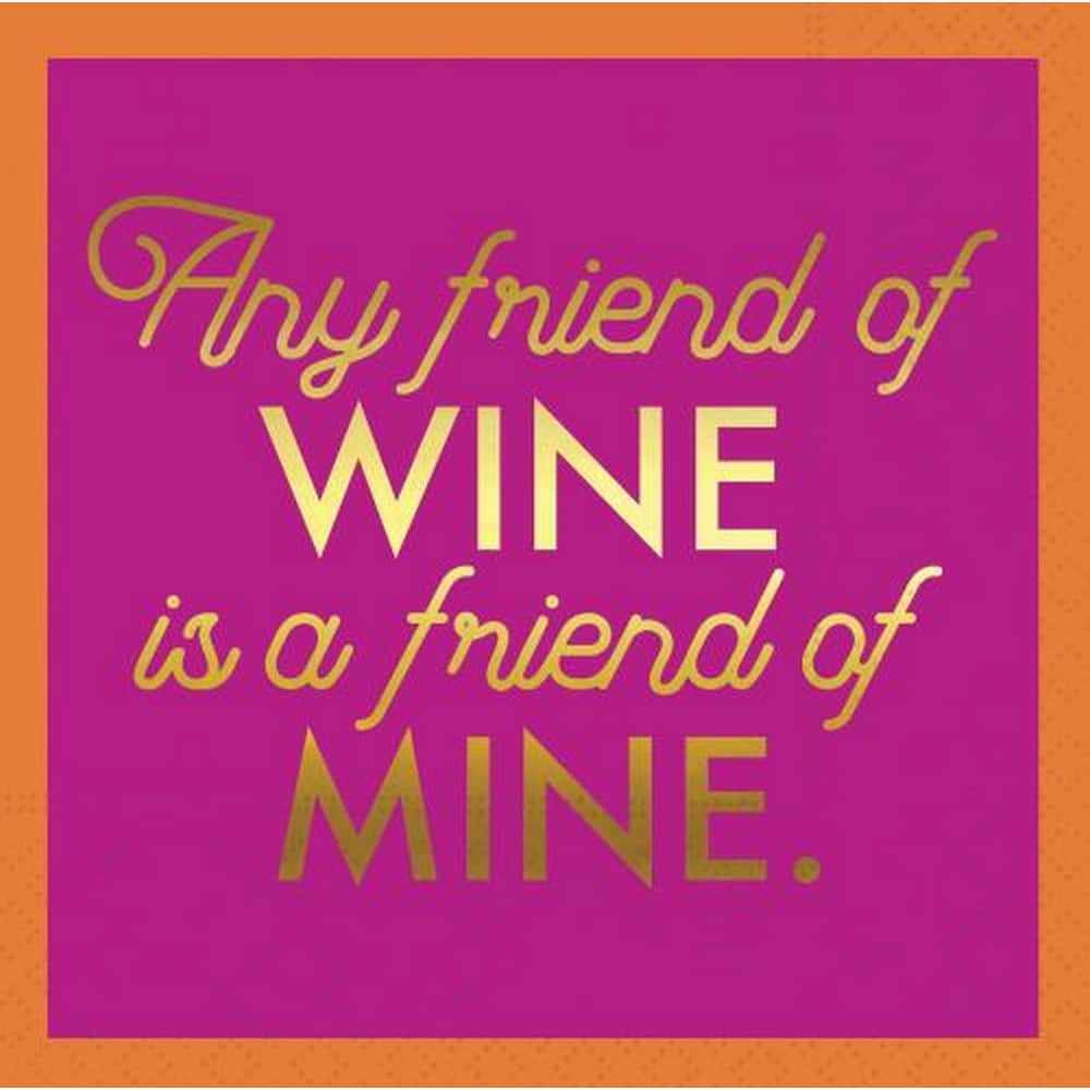 JAM Paper Any Friend of Wine Cocktail Napkins, 32ct.