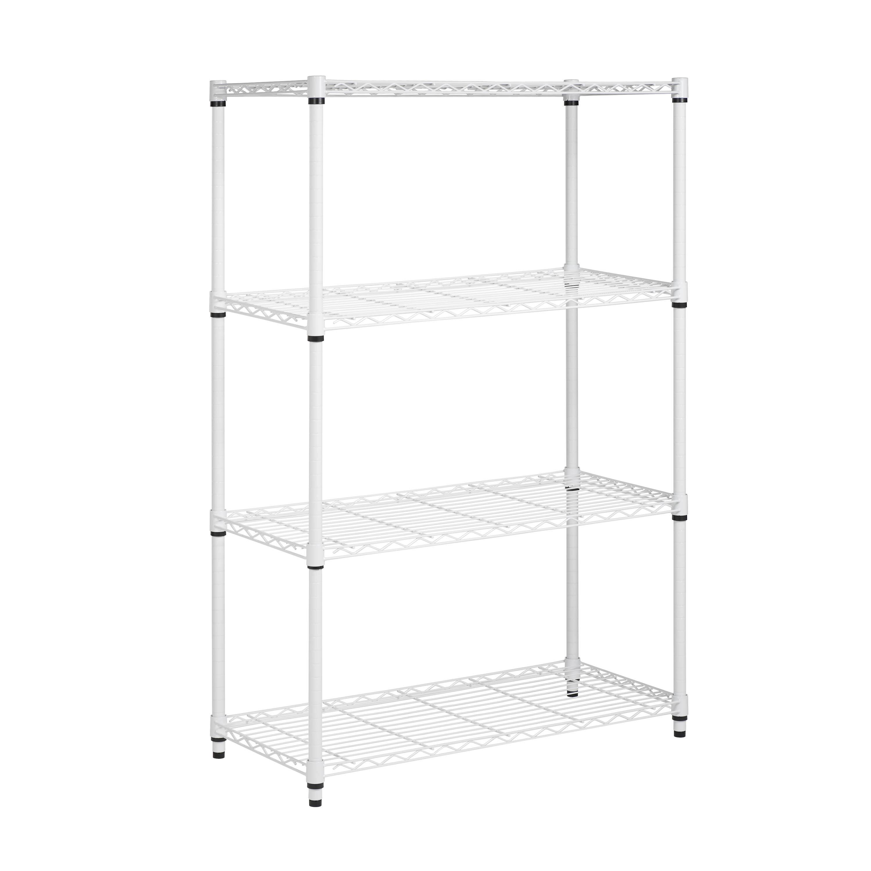 Honey Can Do White 4-Tier Heavy-Duty Adjustable Shelving Unit