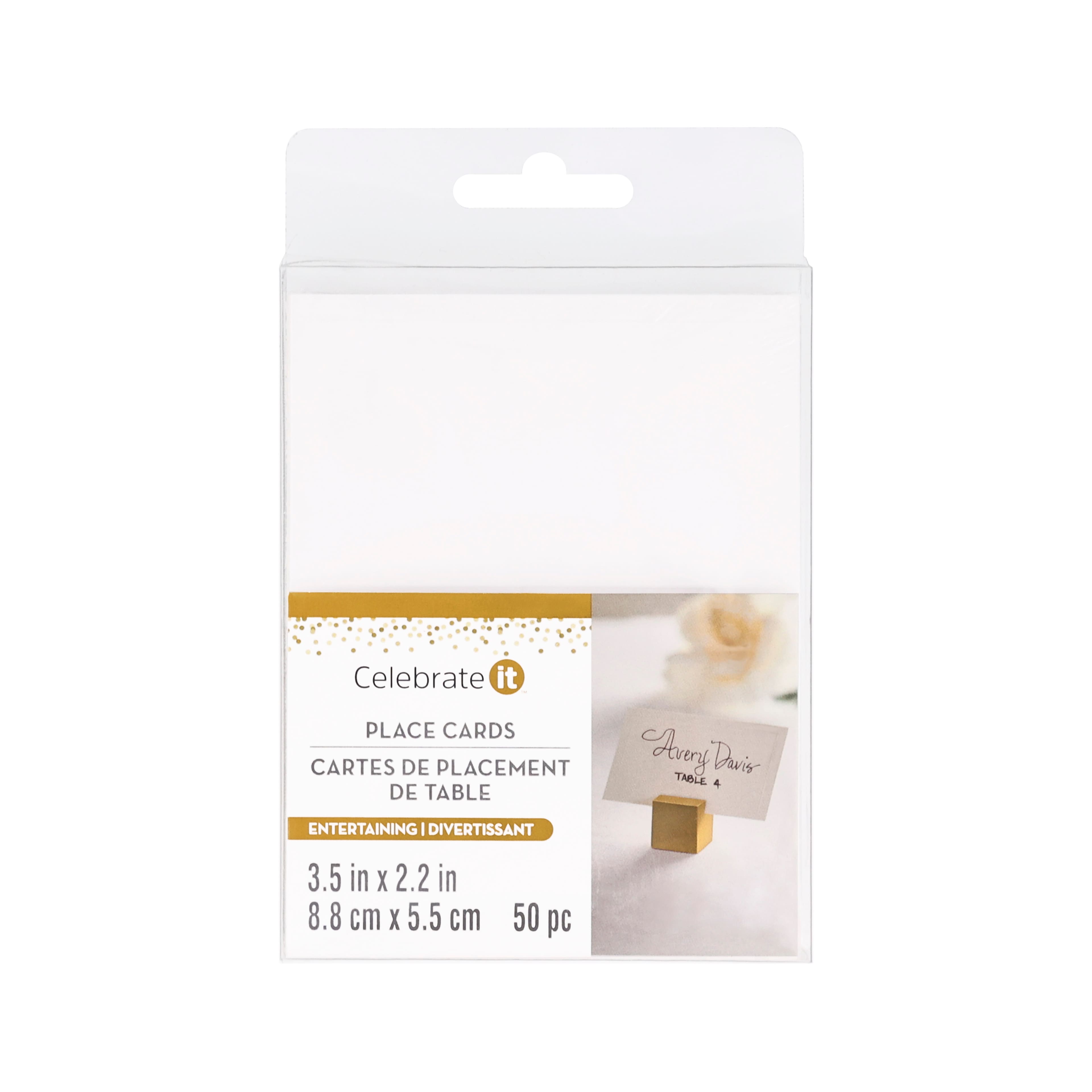 6 Packs: 50 ct. (300 total) 3.5" x 2.2" White Place Cards by Celebrate It™