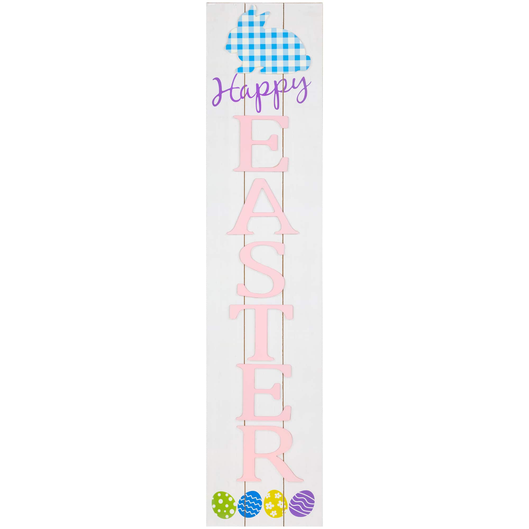 3ft. Happy Easter Wooden Porch Board Sign