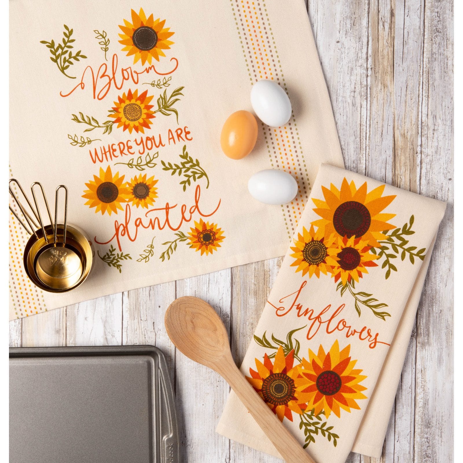 DII® Sunny Sunflowers Dishtowel Set
