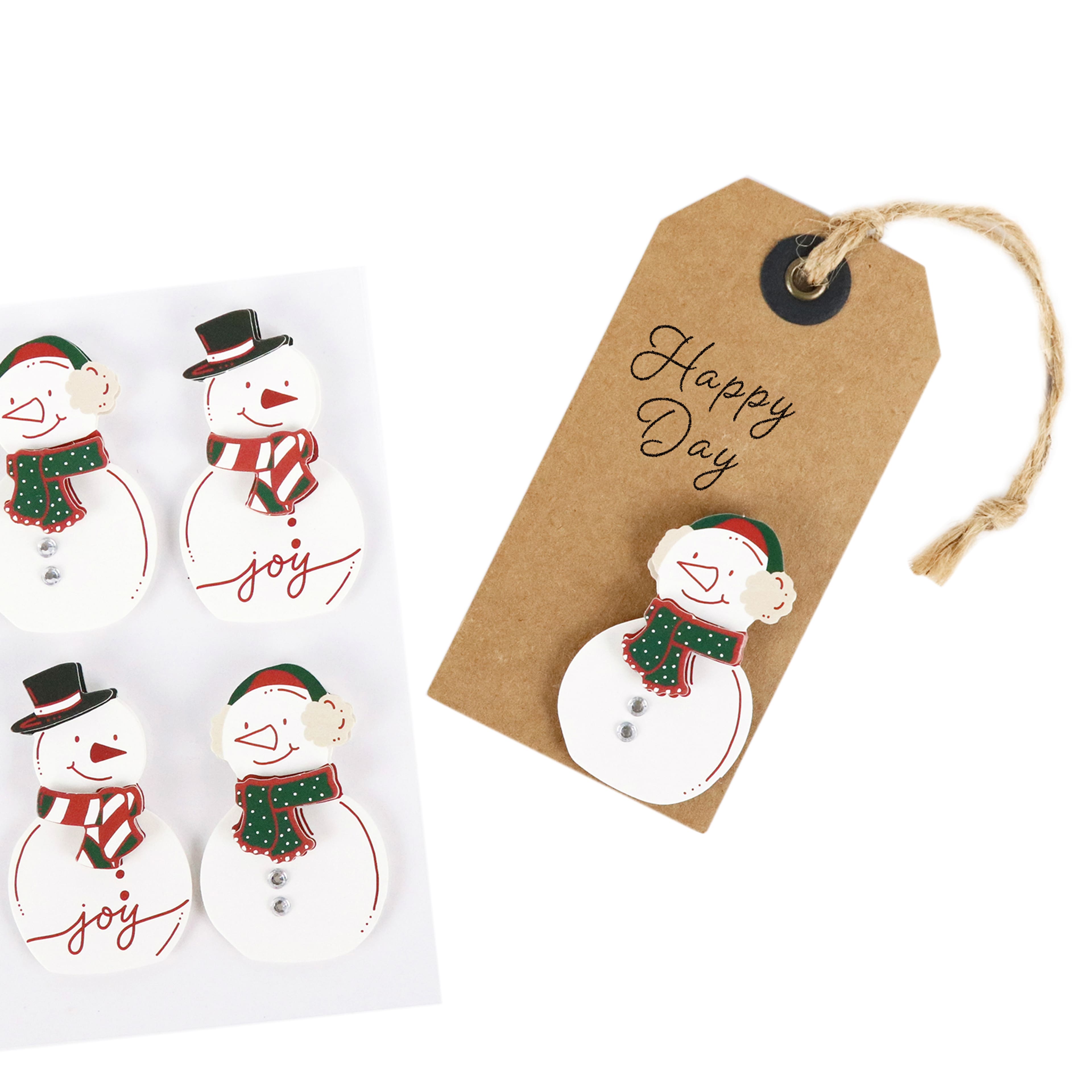 Snowman Joy Dimensional Stickers by Recollections&#x2122;