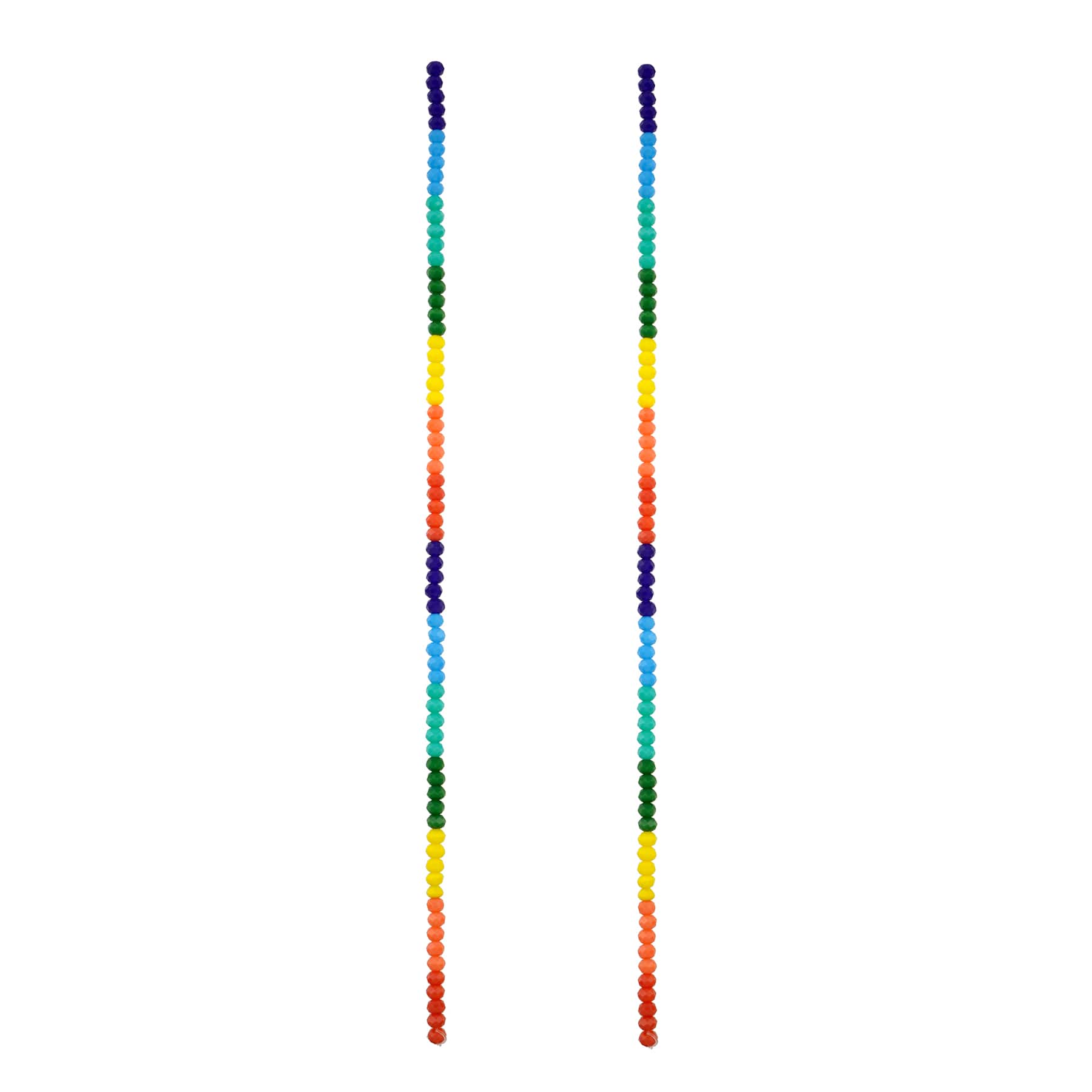 12 Pack: Multicolored Glass Faceted Rondelle Beads, 3mm by Bead Landing™