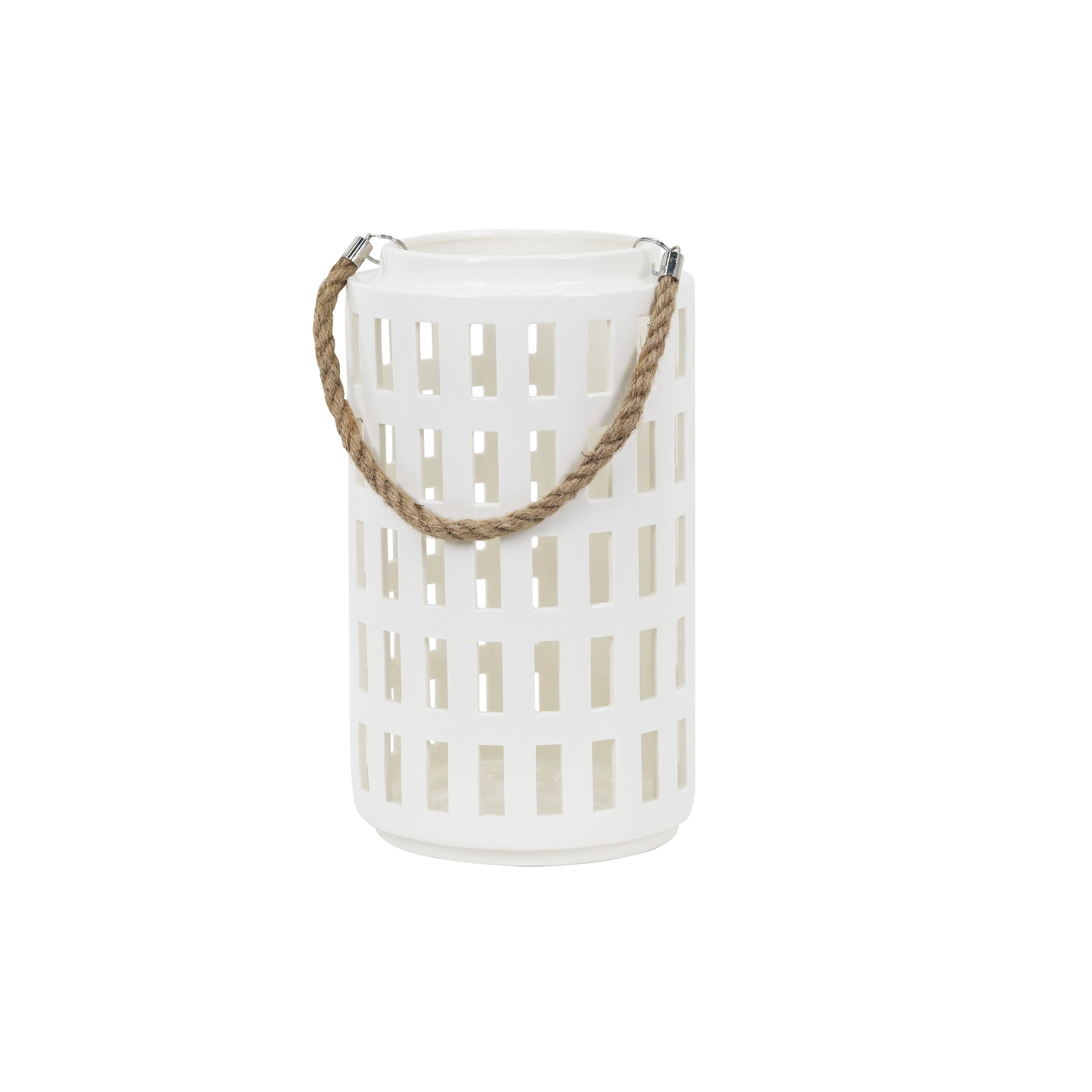 Large Ivory Ceramic Hanging Lantern by Ashland&#xAE;