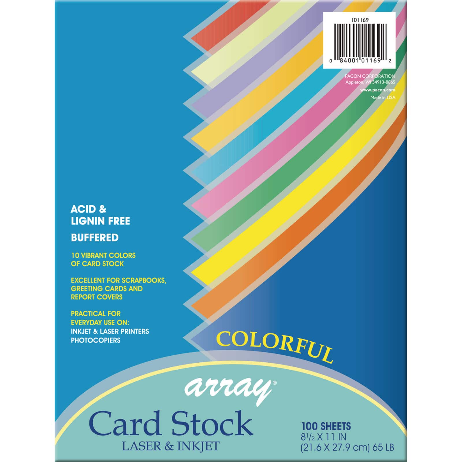 Pacon&#xAE; 8.5&#x22; x 11&#x22; Assorted Card Stock, 100 Sheets