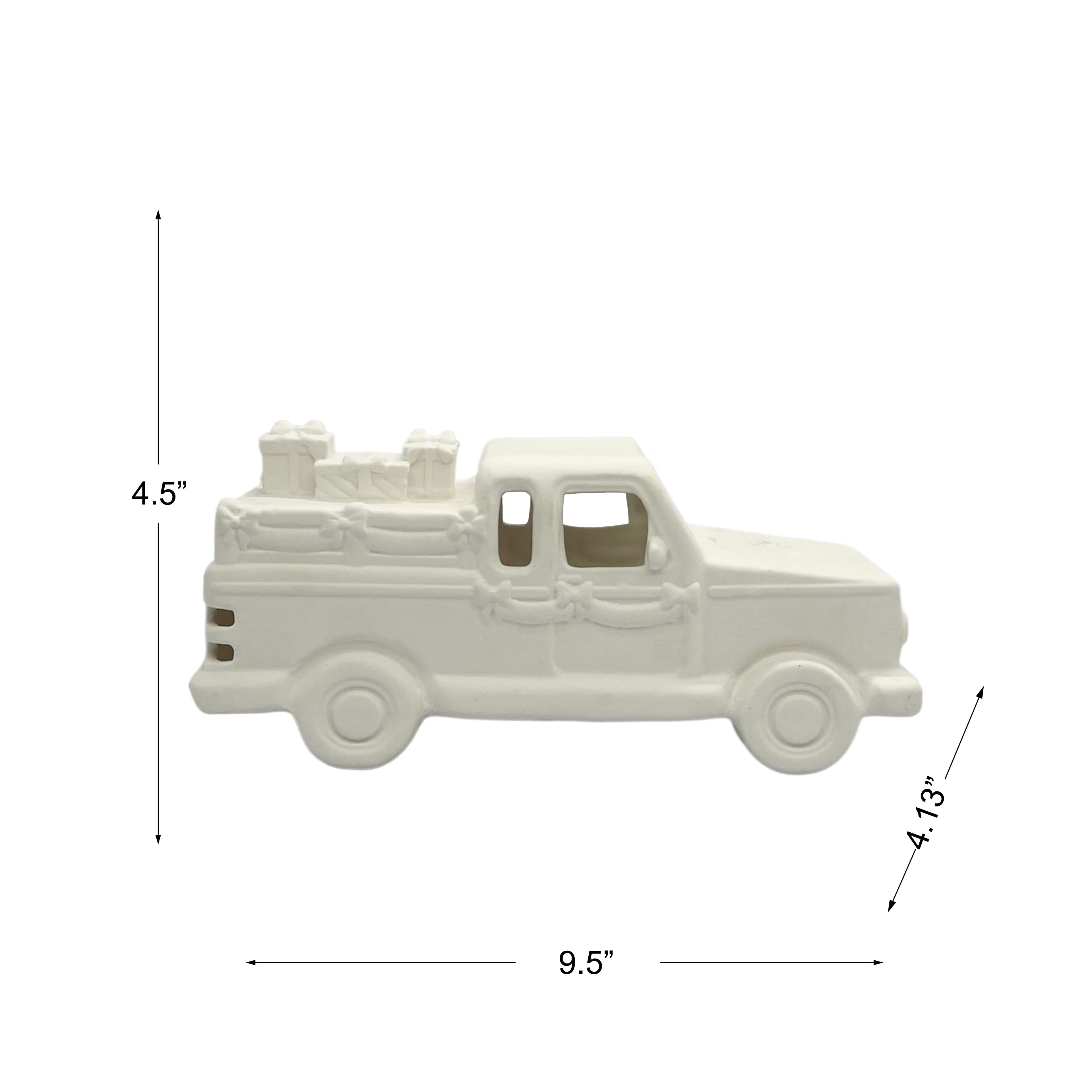 9.5&#x22; LED DIY Ceramic Farm Truck D&#xE9;cor by Make Market&#xAE;