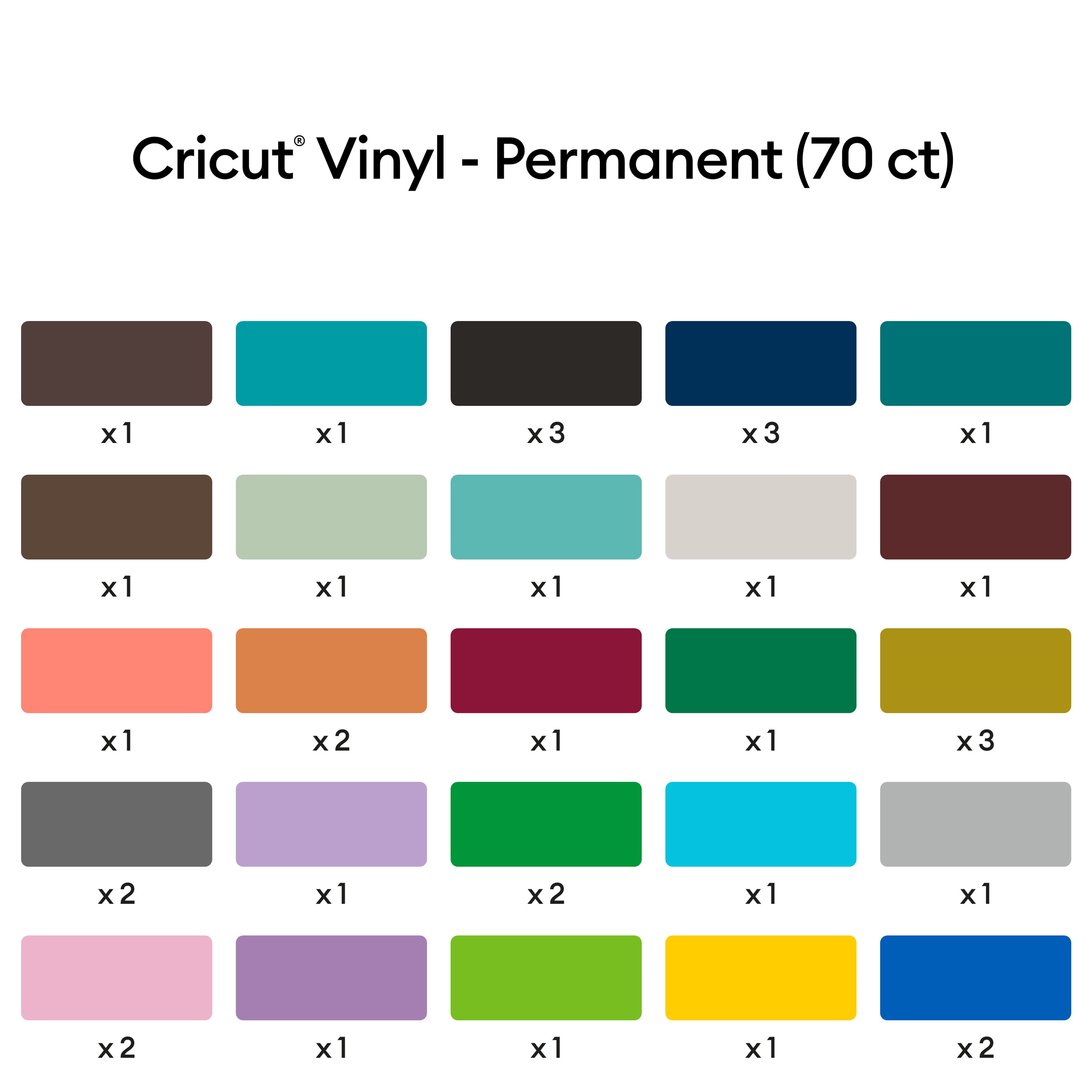 Cricut® Permanent Vinyl, Ultimate Sampler