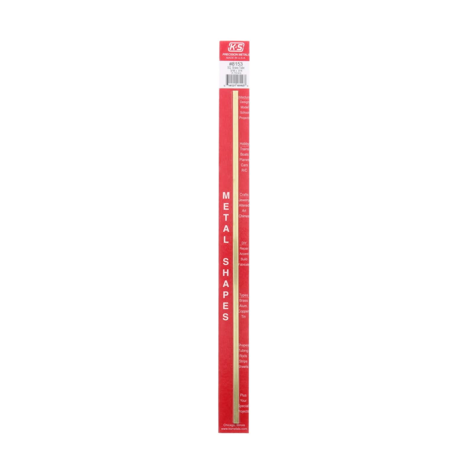 K&#x26;S Engineering&#xAE; Brass Square Metal Tubing