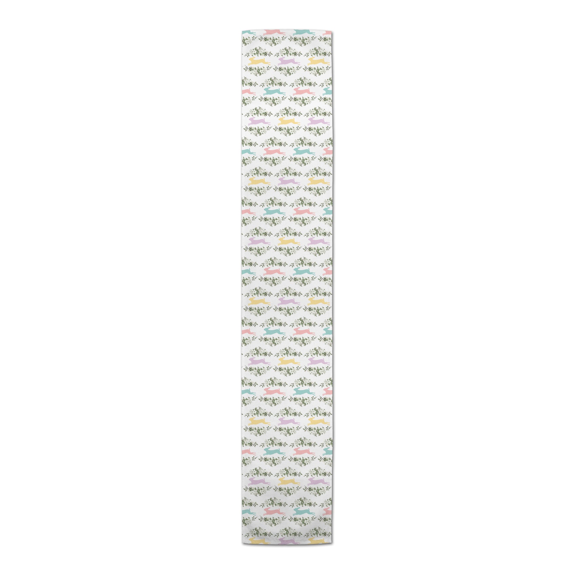 90&#x27;&#x27; Pastel Rabbits Table Runner