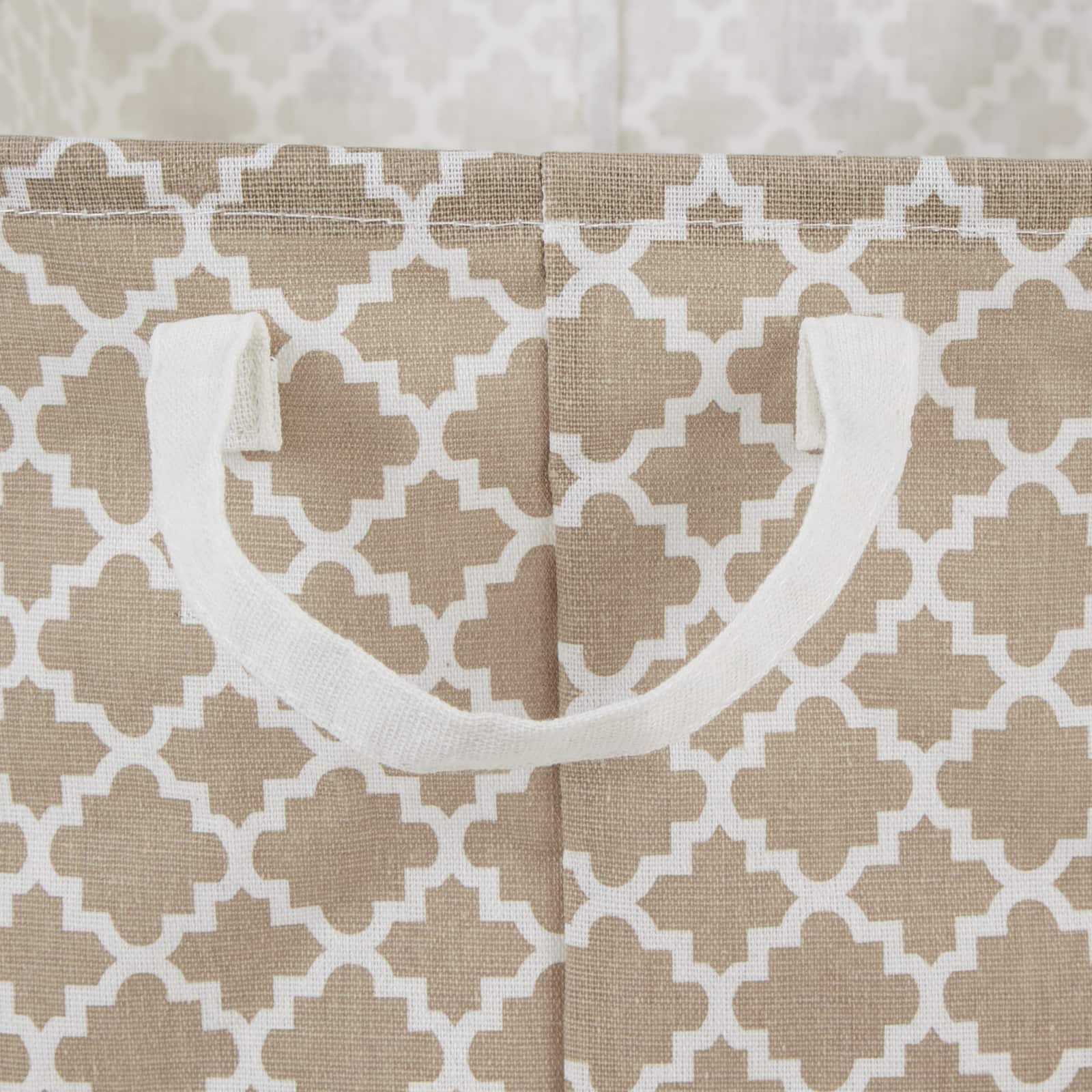 DII® Round Lattice PE-Coated Cotton Polyester Laundry Hamper