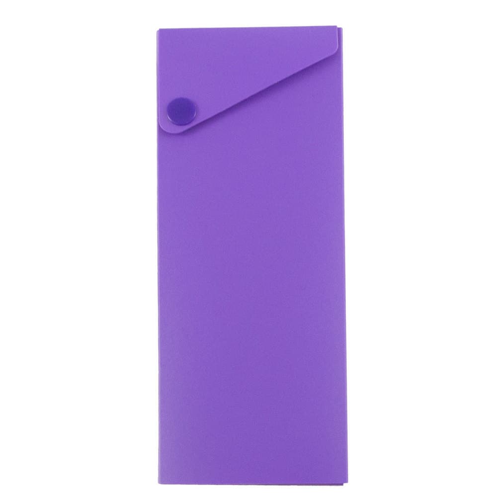 JAM Paper Sliding Pencil Case with Button Snap, 6ct.