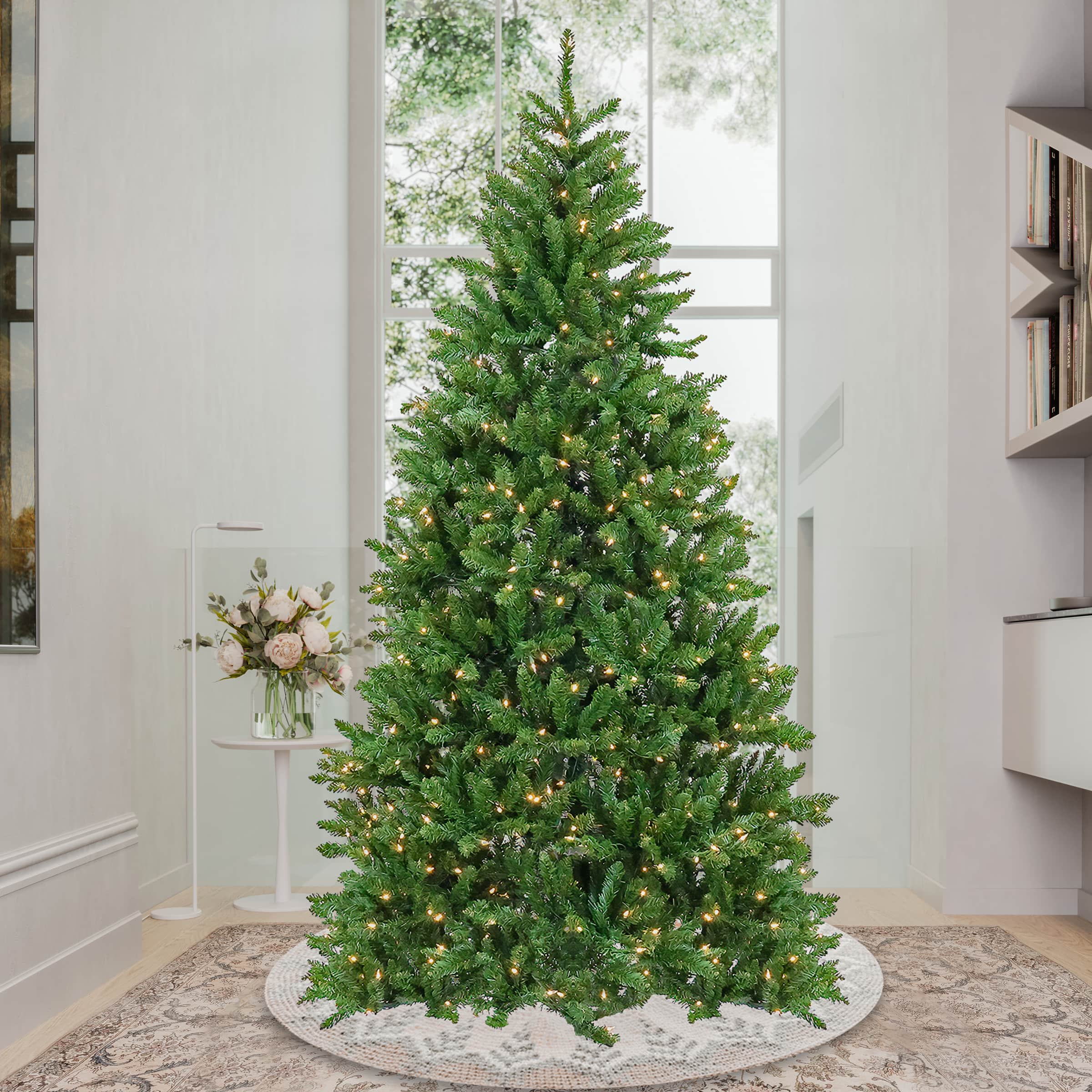 7.5ft. Pre-Lit Chesterfield Spruce Artificial Christmas Tree, Clear Lights