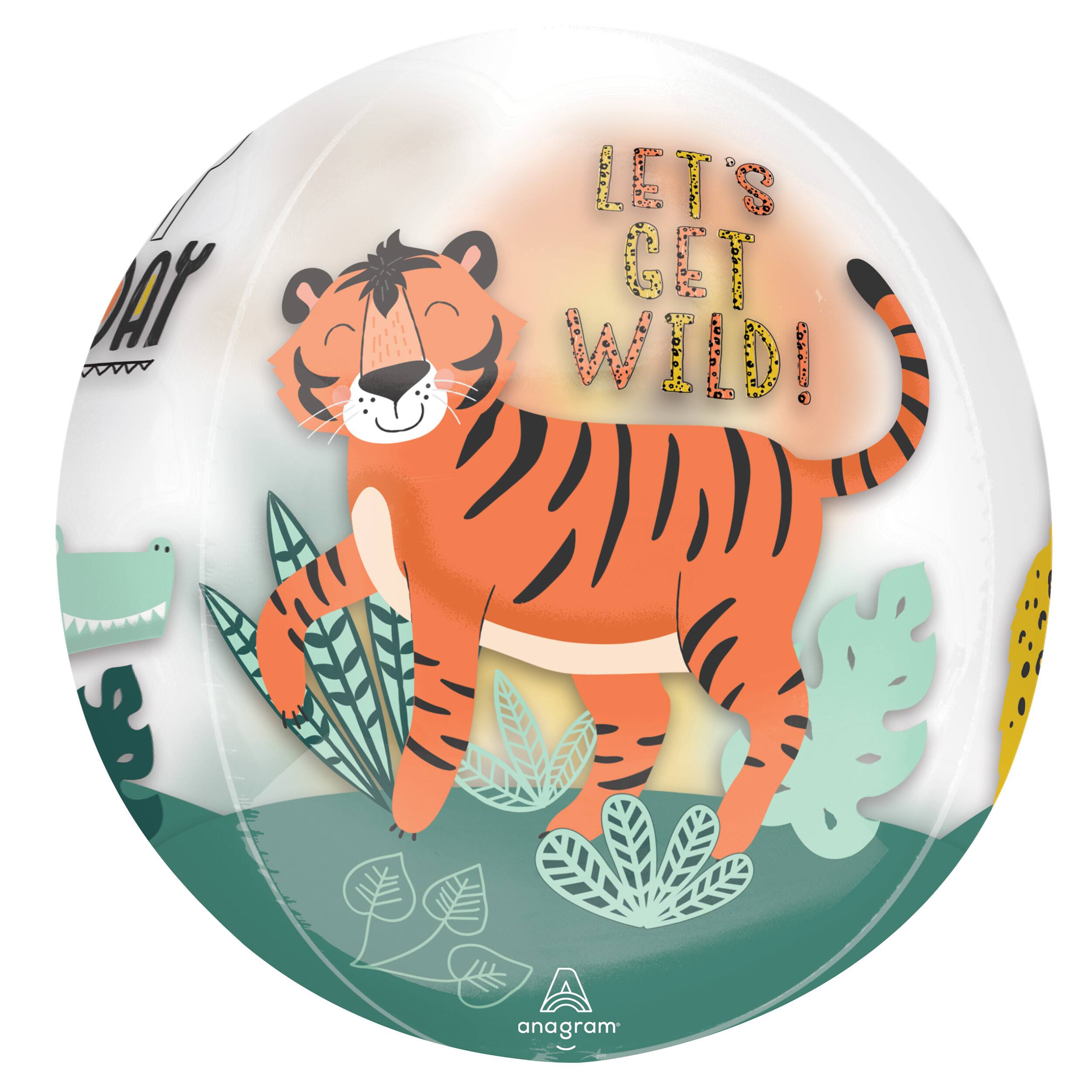 Orbz&#xAE; XL&#x2122; 16&#x22; Get Wild Birthday Clear Foil Balloon