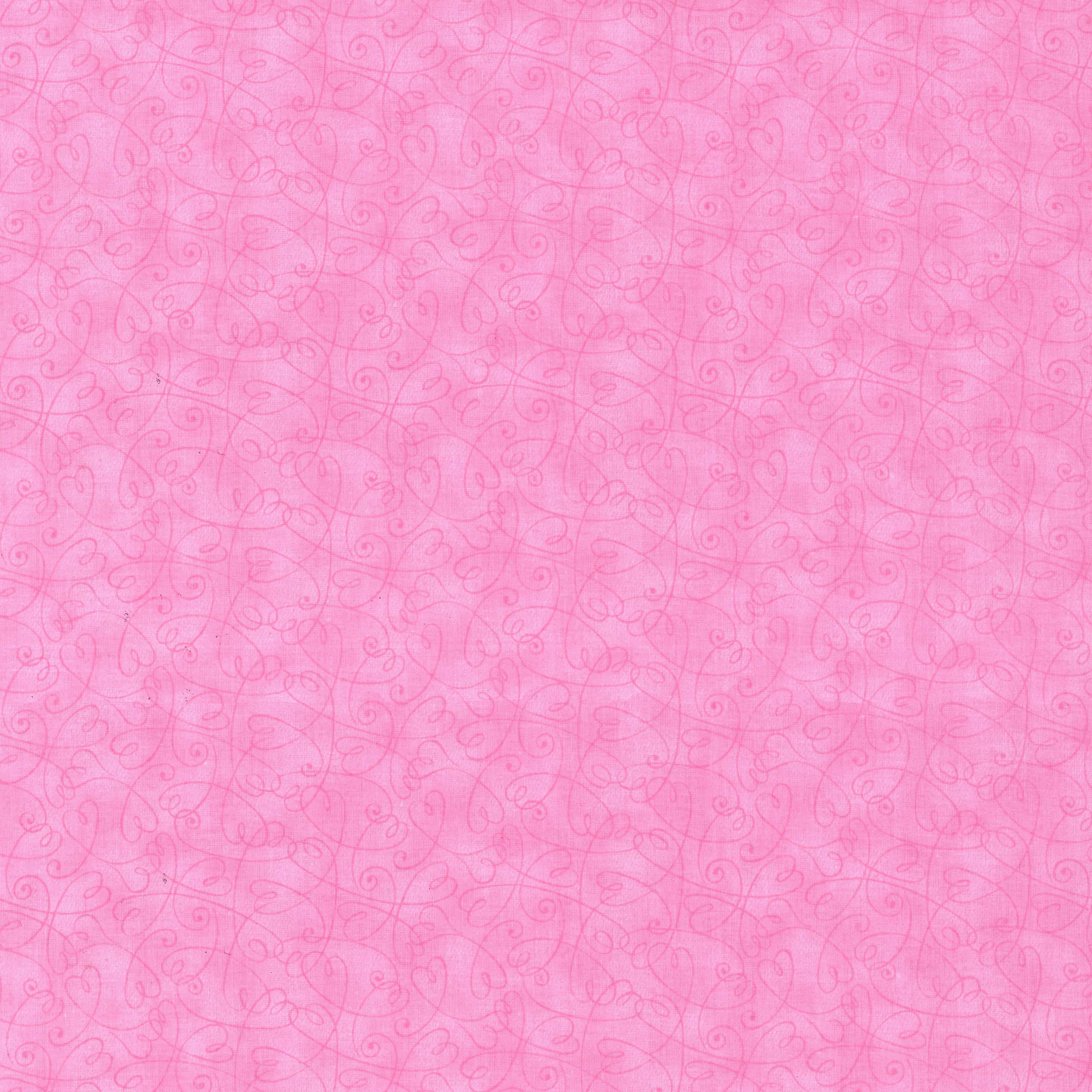 Pink Tonal Swirl Hearts Cotton Fabric