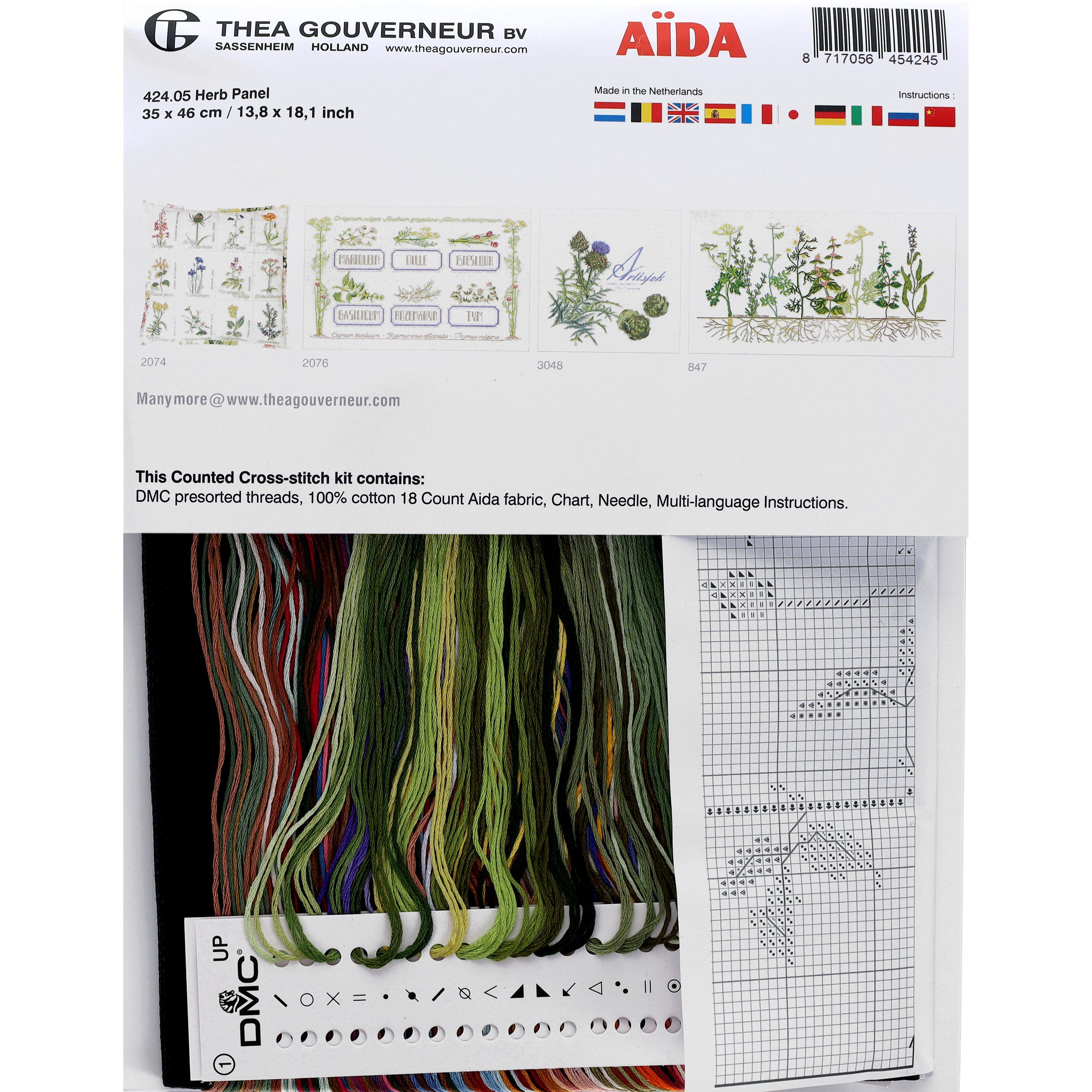 Thea Gouverneur Herb Panel Cross Stitch Kit