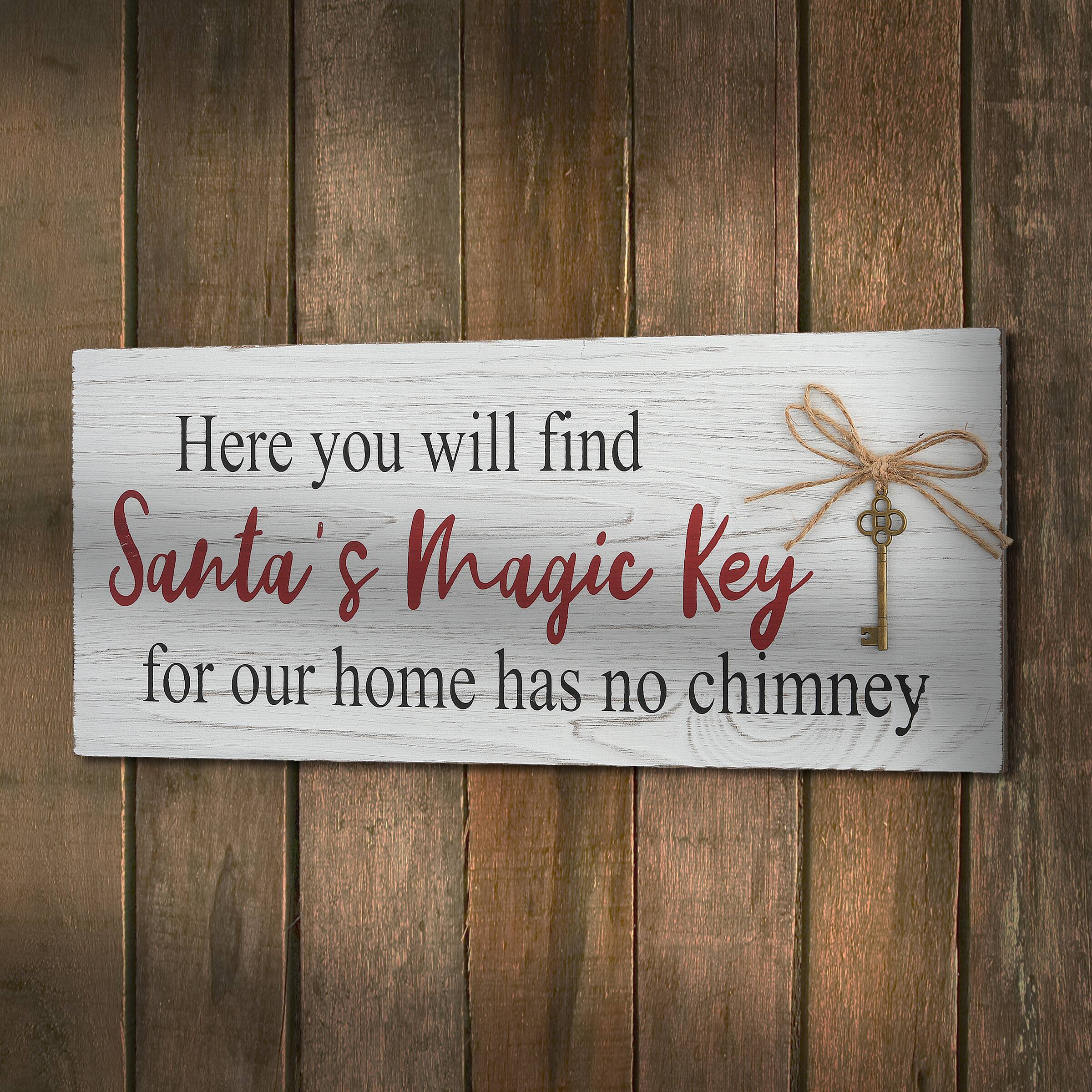 16" Santa’s Key Tabletop Sign