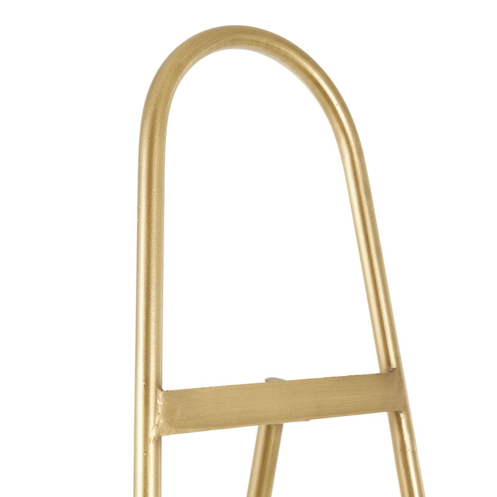 63" Gold Metal Arched Foldable 2-Tier Display Easel with Vine Emblem