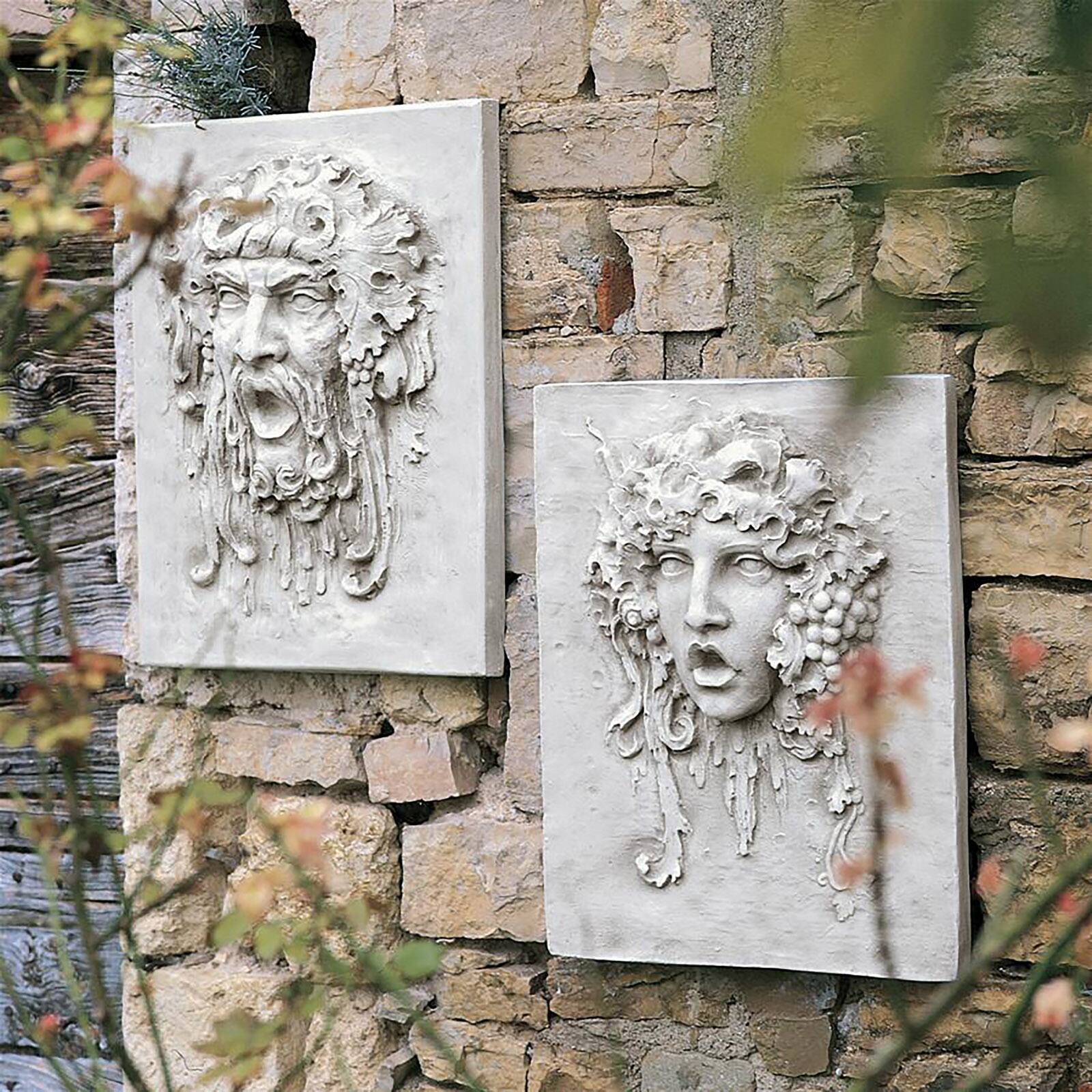 Design Toscano Opimus & Vappa Grape Deities Wall Sculpture Set