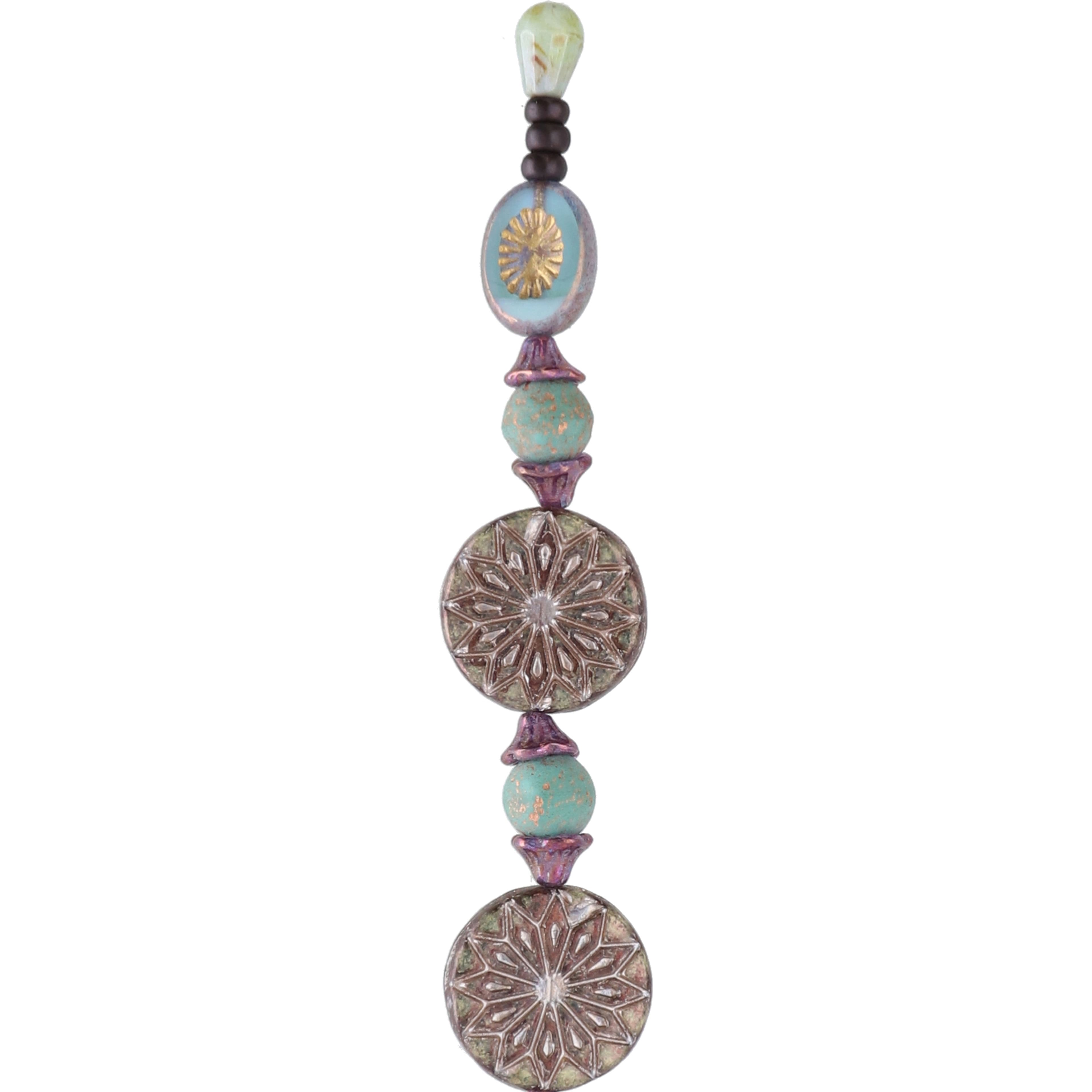 6 Packs: 25 ct. (150 total) Bronze Sunburst Czech Glass Bead Mix by Bead Landing™