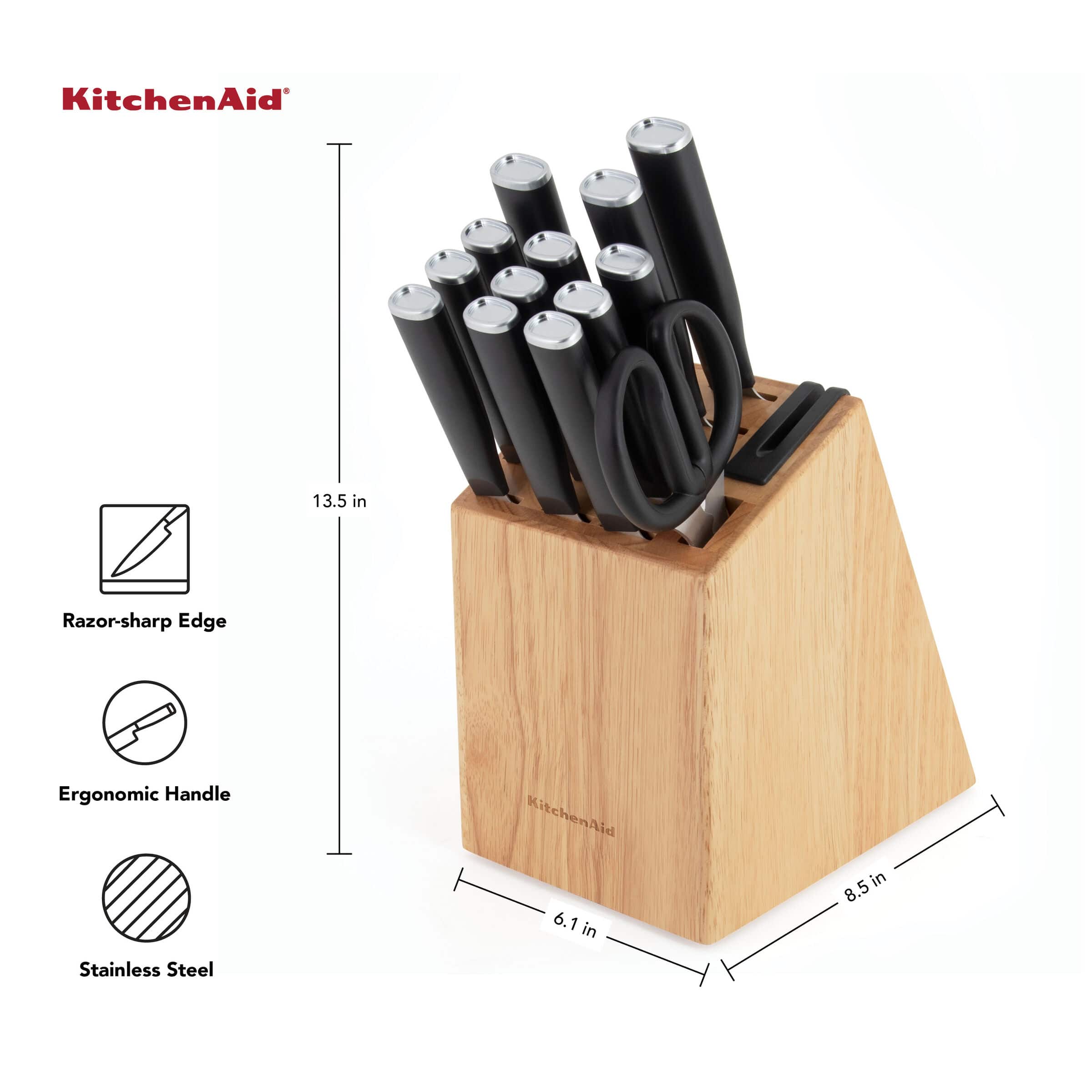 KitchenAid Classic 15-Piece Knife Block Set