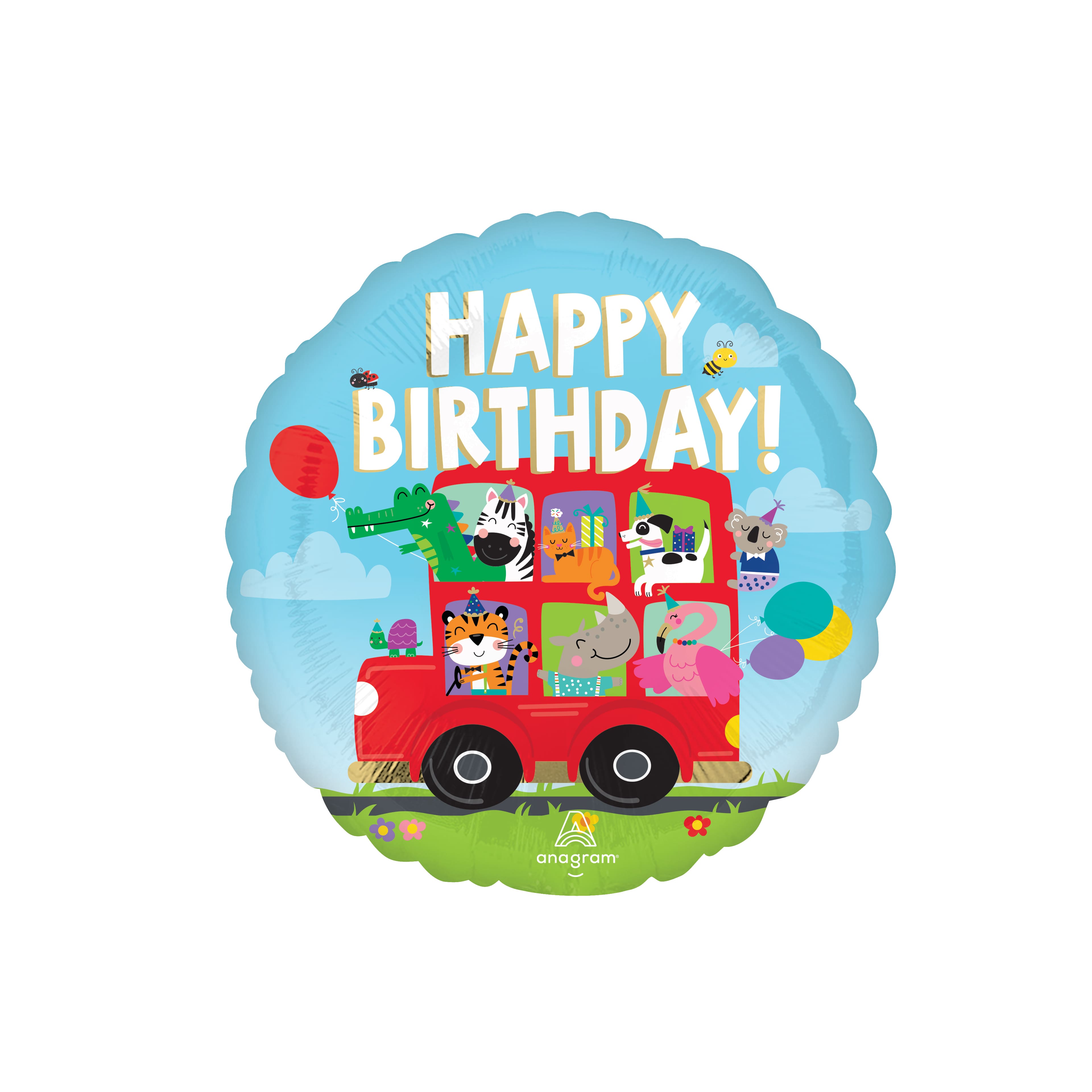17&#x22; Party Bus Birthday Foil Balloon