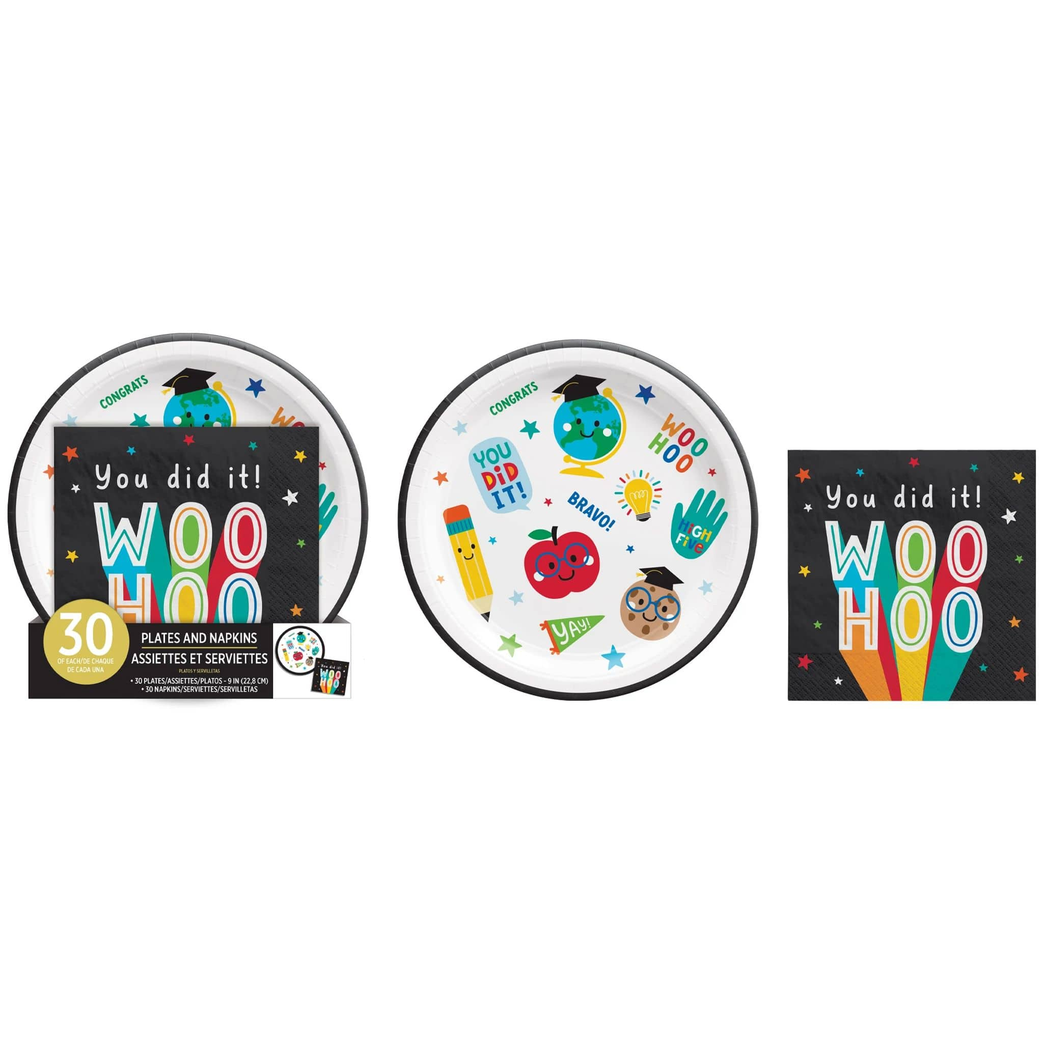 Graduation Tableware Plate &#x26; Napkin Combo Set