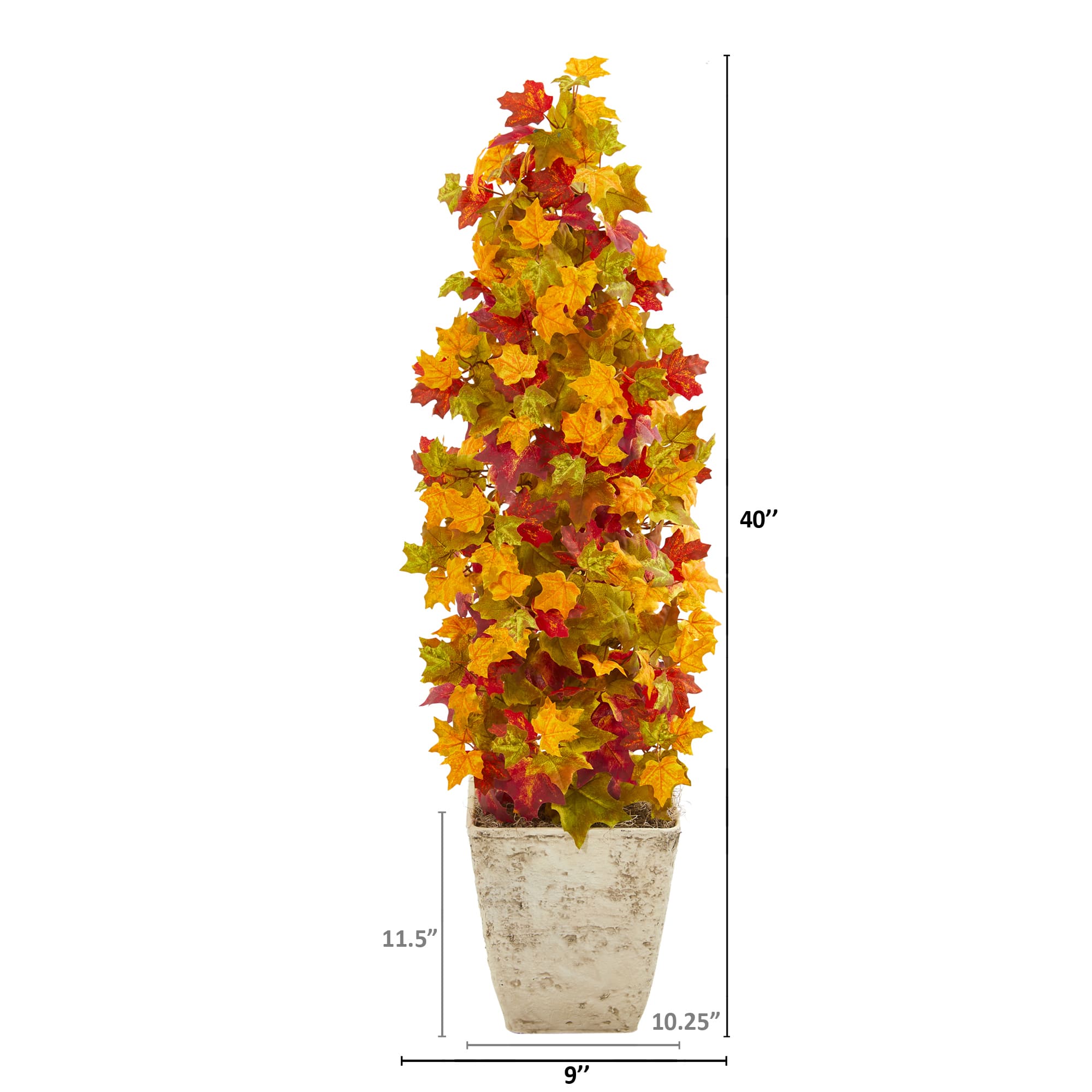 3ft. Autumn Maple Tree in Country White Planter