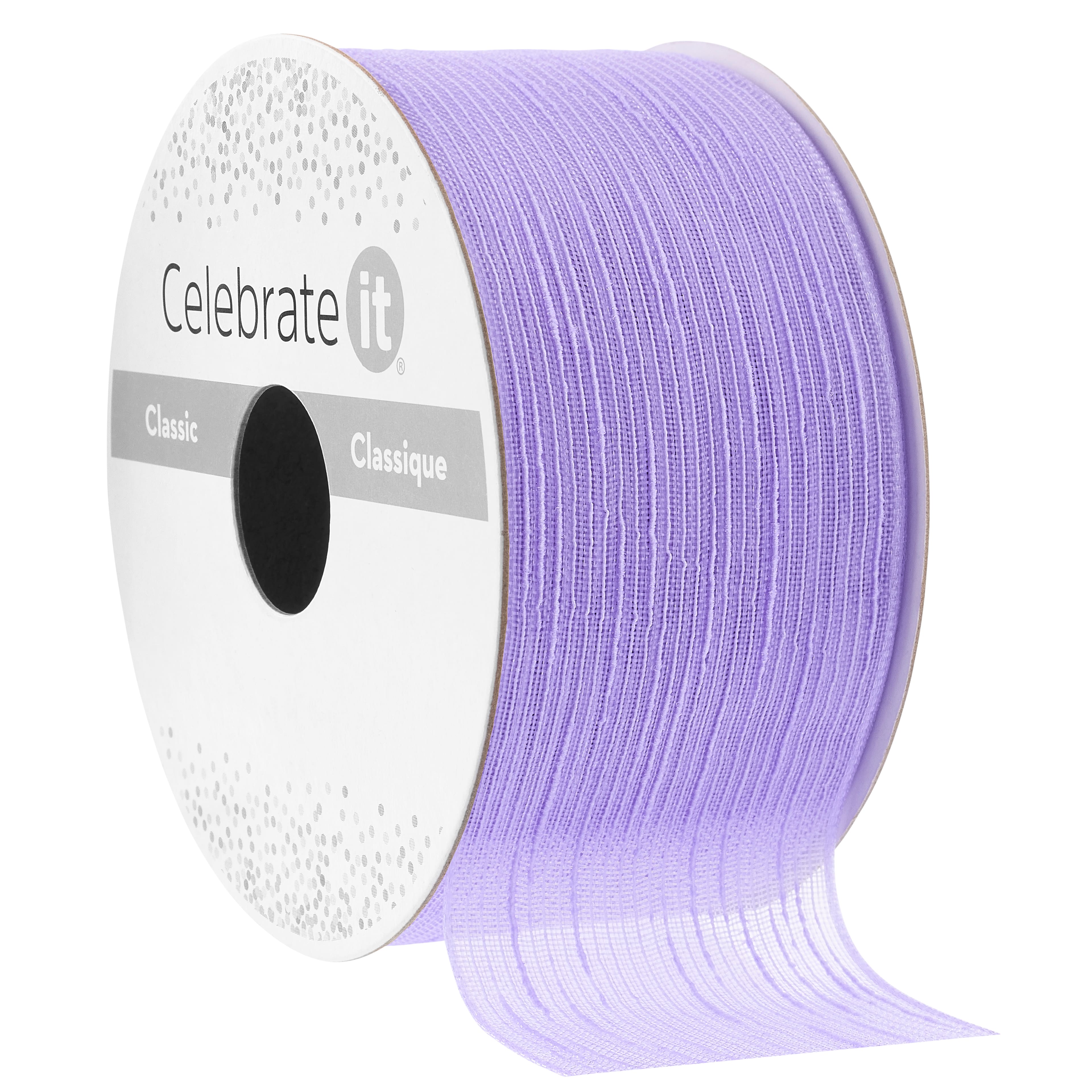 1.5" x 3yd. Purple Sheer Ribbon by Celebrate It™ Classic