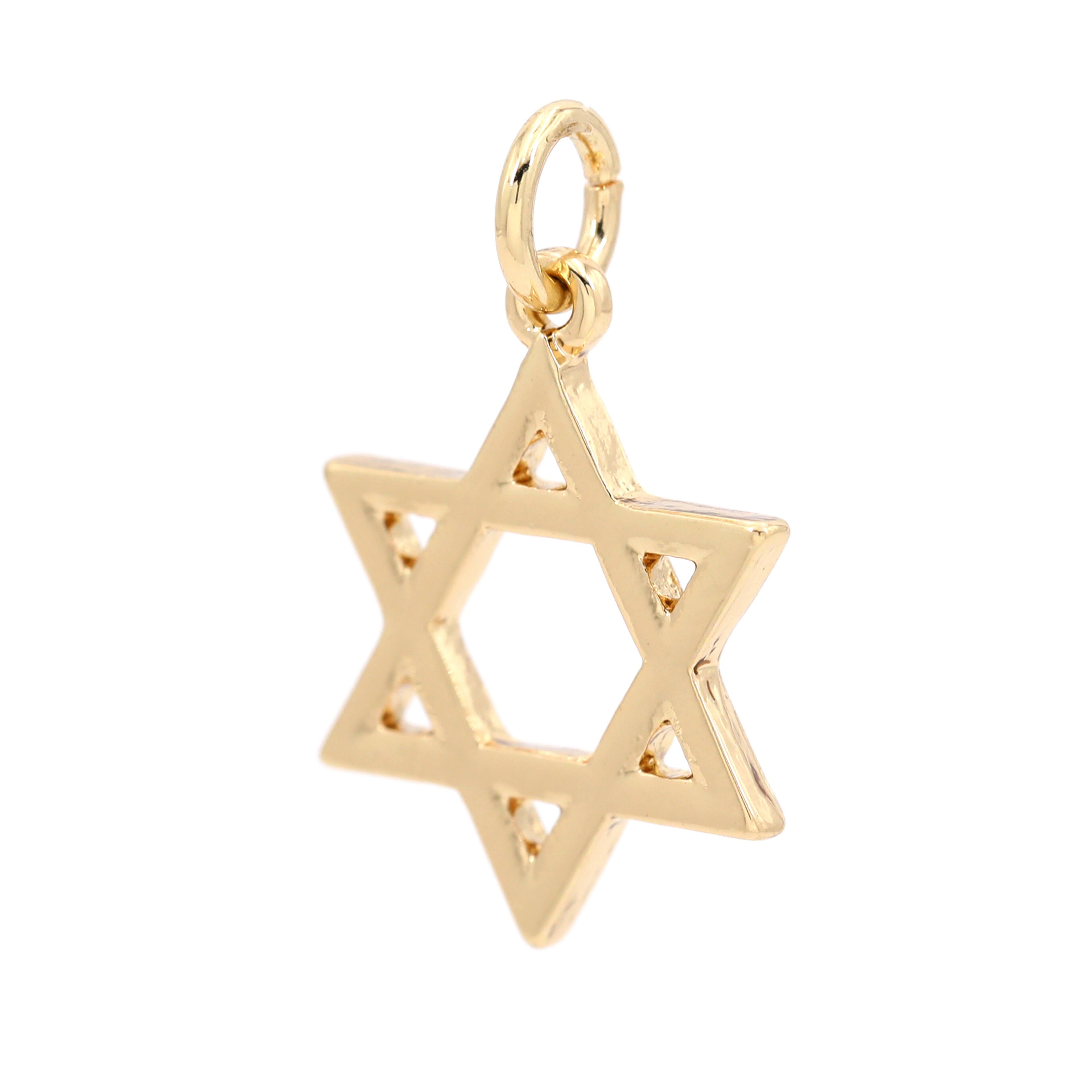 12 Pack: 14K Gold Plated Star of David Charm by Bead Landing™