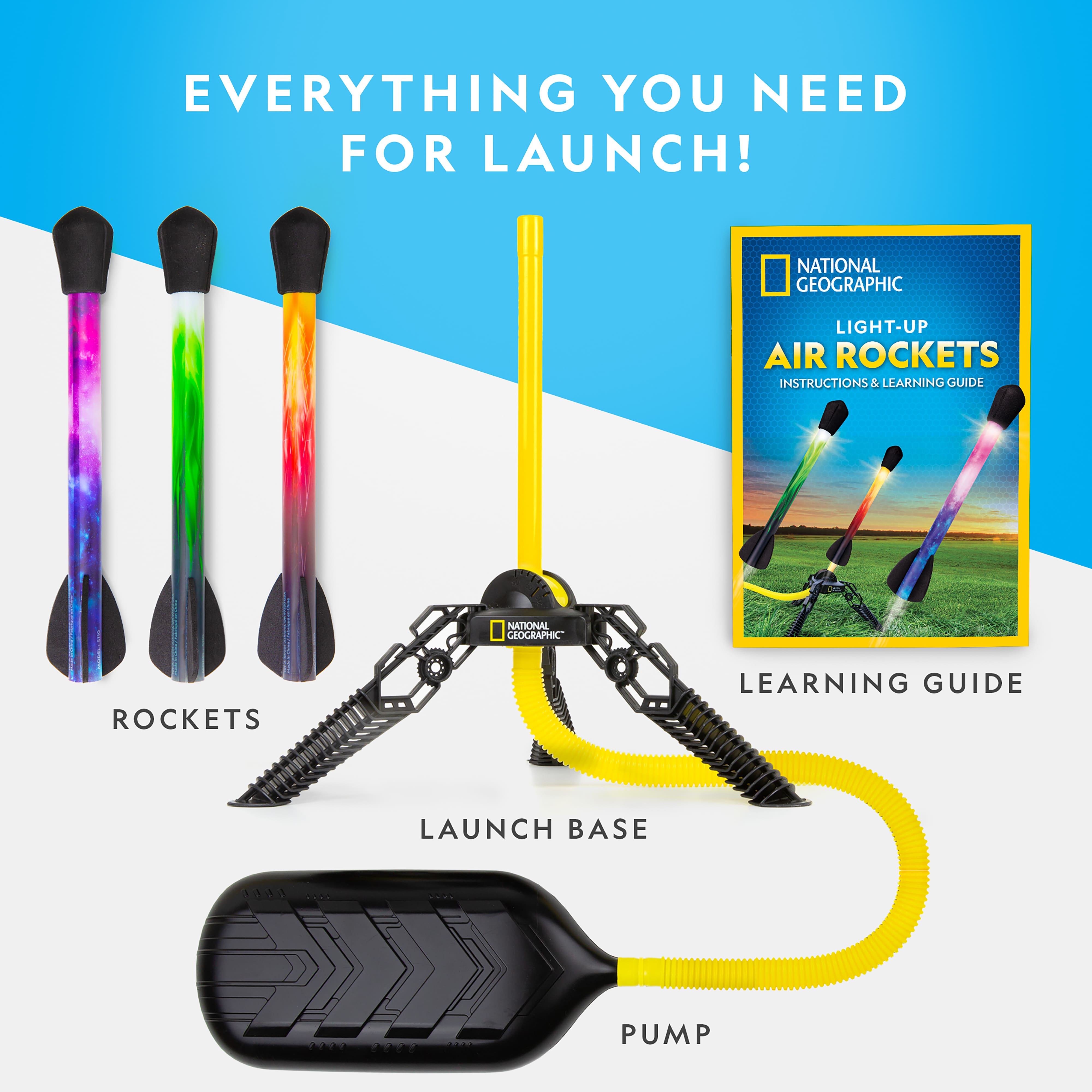 National Geographic&#x2122; Light-Up Air Rockets Activity Set