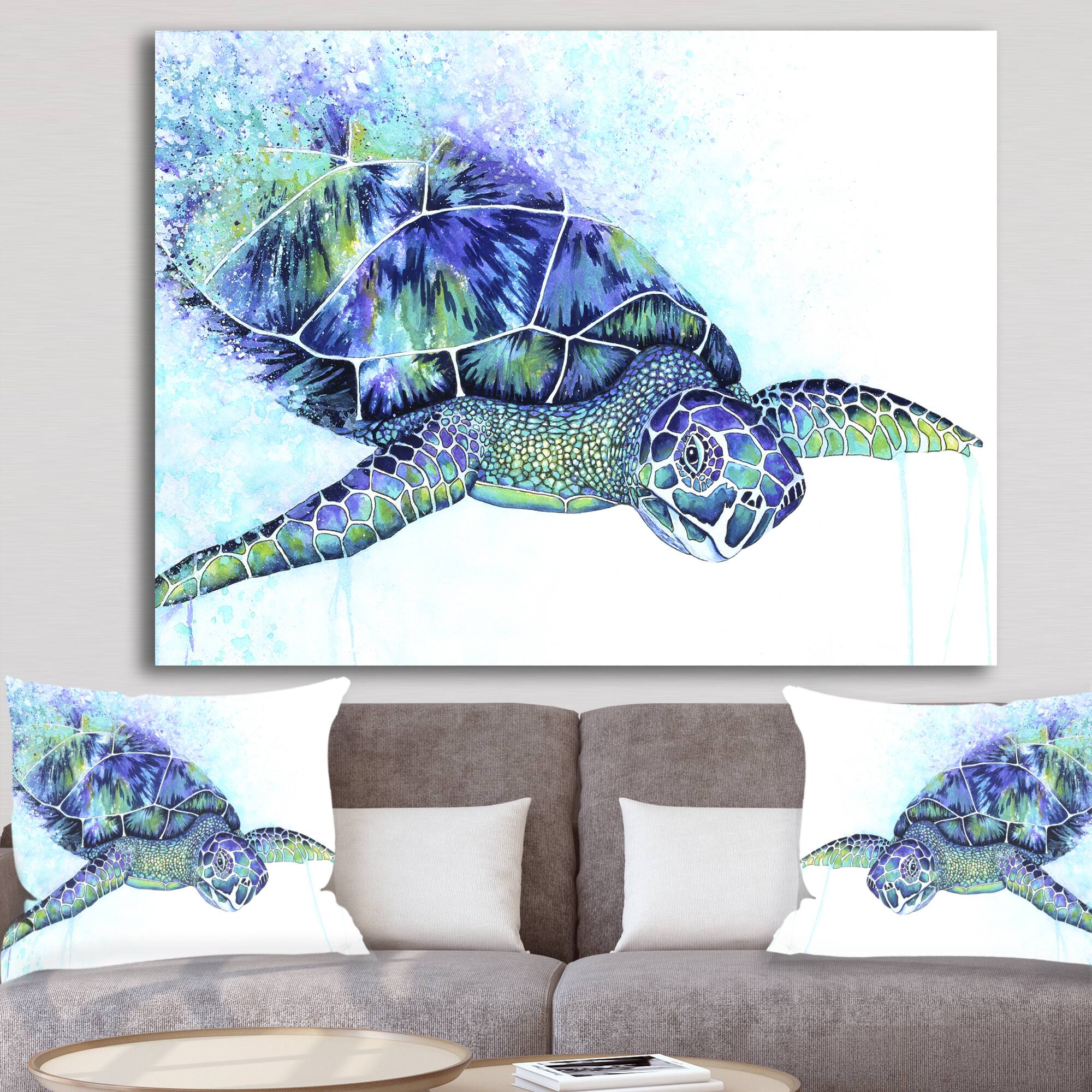 Designart - Sea Turtle - Cottage Canvas Artwork