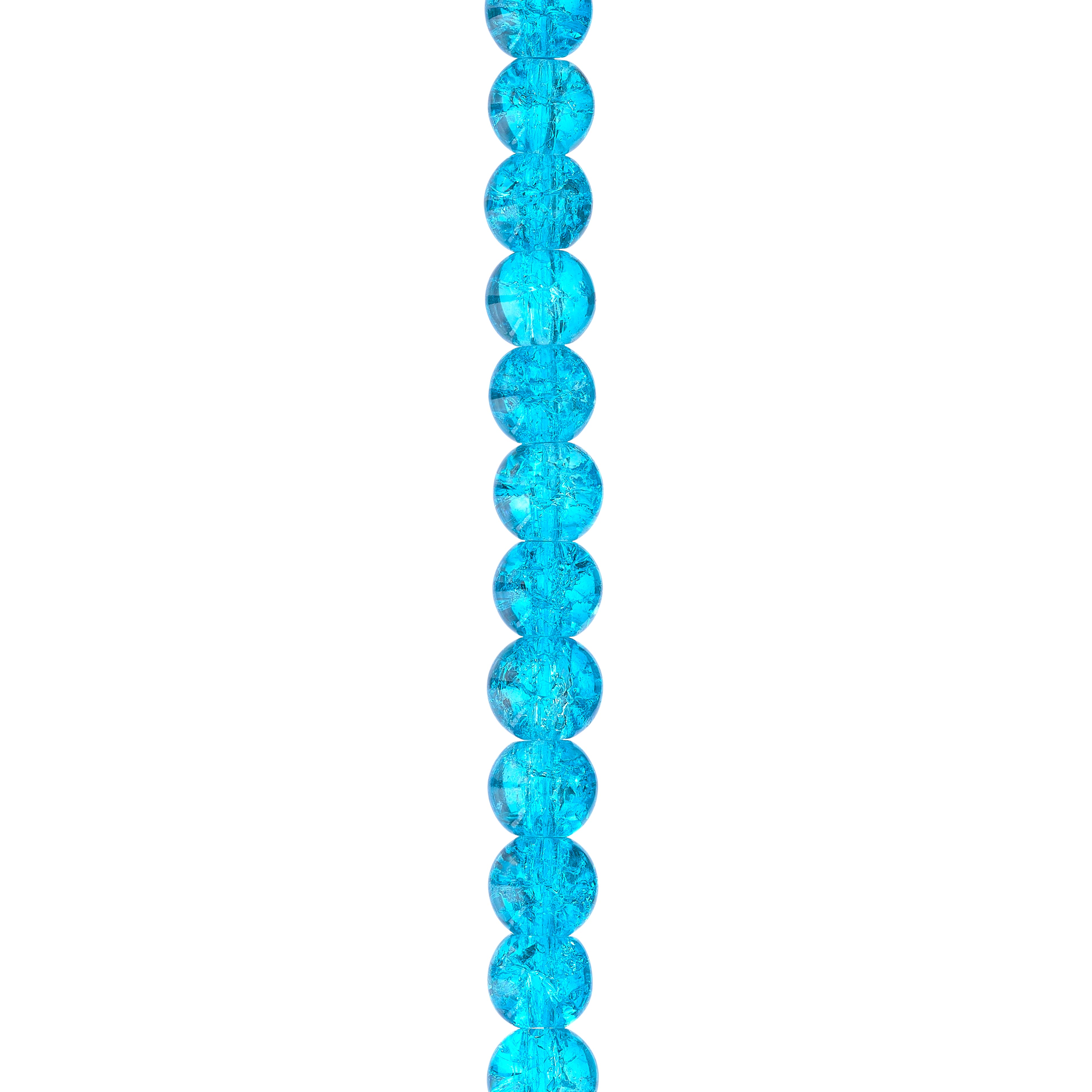Blue Crackled Quartz Round Beads, 8mm by Bead Landing&#x2122;