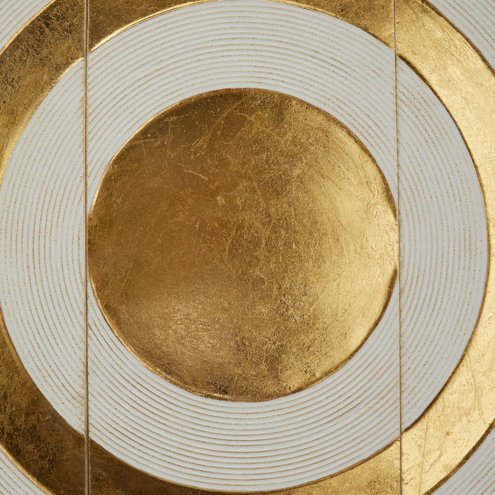 Gold Modern Abstract Wall Decor, 32" x 1" x 16"